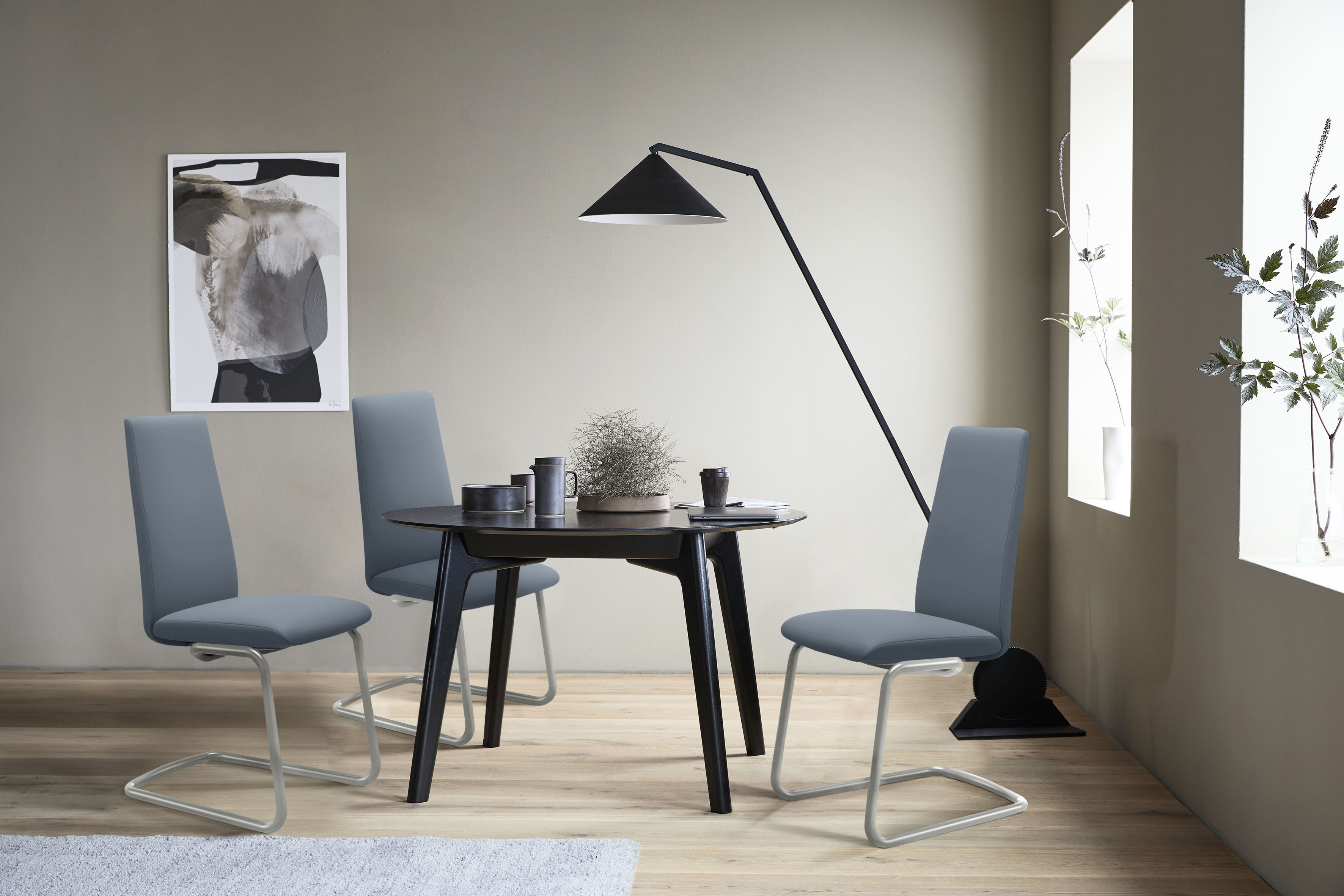 Stressless Polsterstuhl "Laurel" () High Back, Größe M, mit Beinen aus Stahl in Chrom glänzend