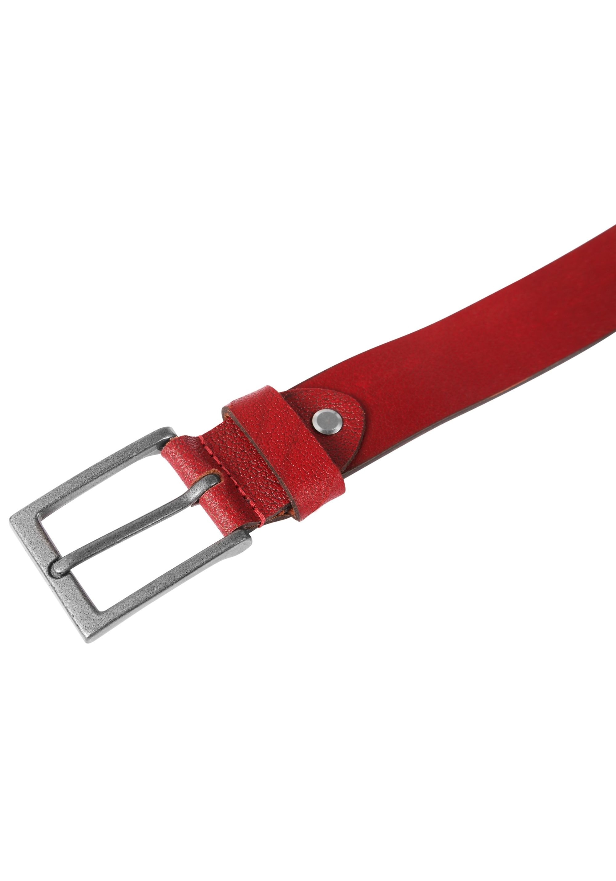 Leonardo Verrelli Ledergürtel »80 cm - 140 cm (Bundweite) in Rot aus 100% Echtleder, kürzbar«