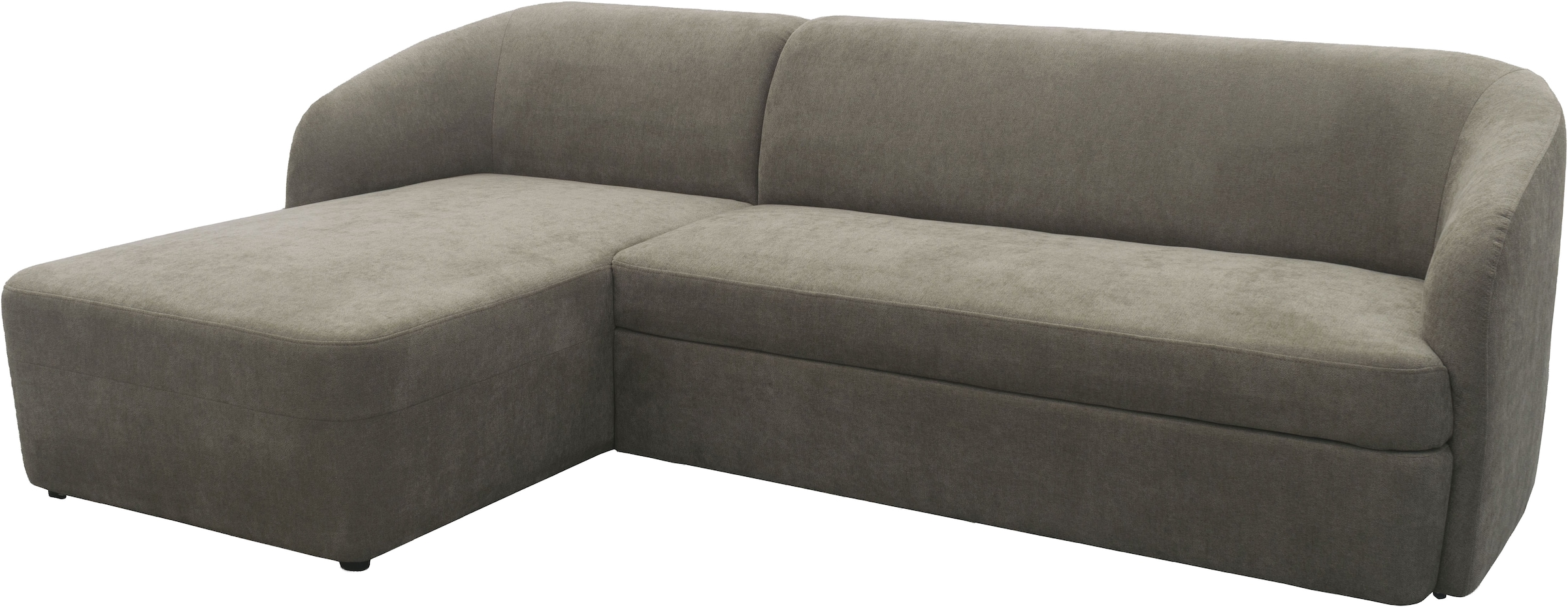 DOMO collection Ecksofa »Orbis, modernes, klares Design mit schmalen, abgerundeten Armlehnen« whlw. mit Bettfunktion u./o. Bettkasten, aus Luxus- Microfaser