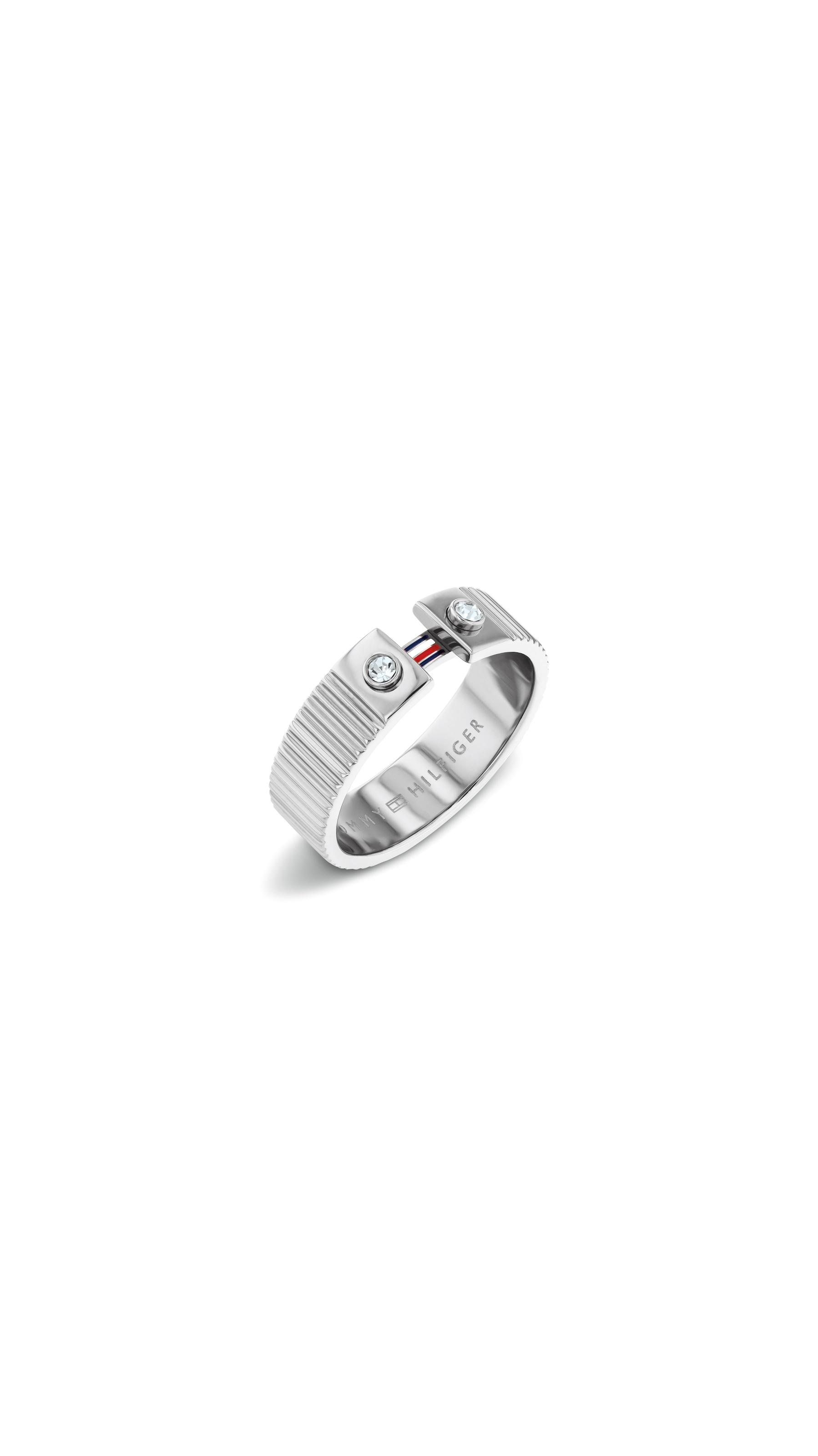 Tommy Hilfiger Fingerring »STRIPES« mit Glasstein - Emaille