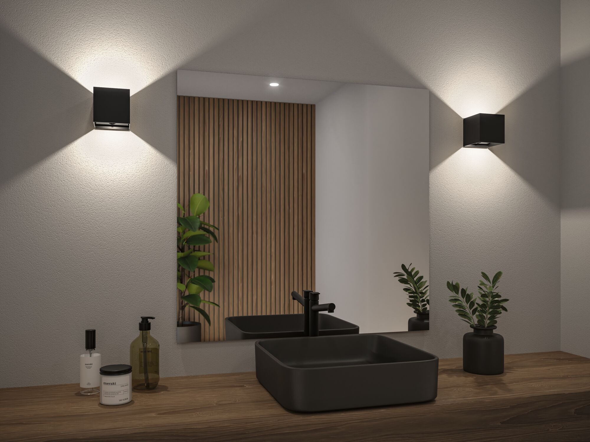 Paulmann LED Wandleuchte »Nyara IP44 2W« LED-Modul 2 Stk. Dämmerungsgesteuerter Bewegungsmelder (HF)