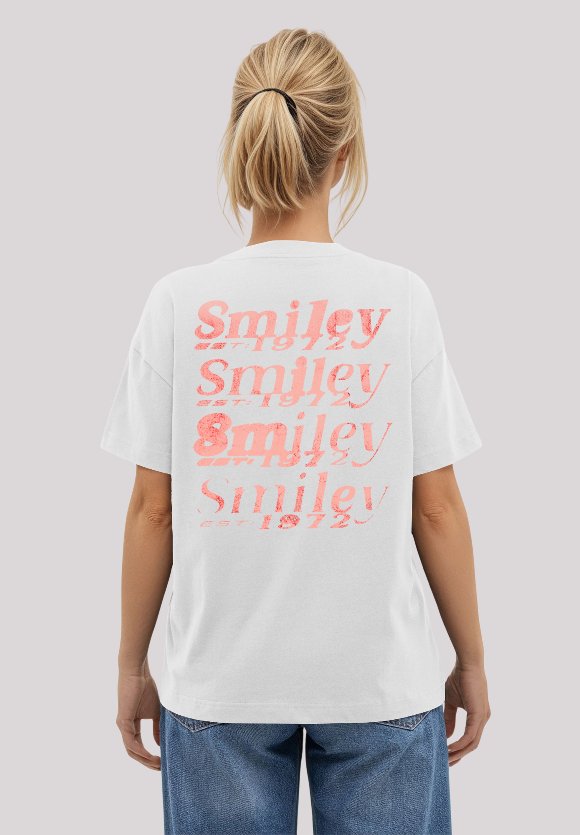 F4NT4STIC T-Shirt »Smiley Originals Rave Streetwear Orange«, Premium Qualität
