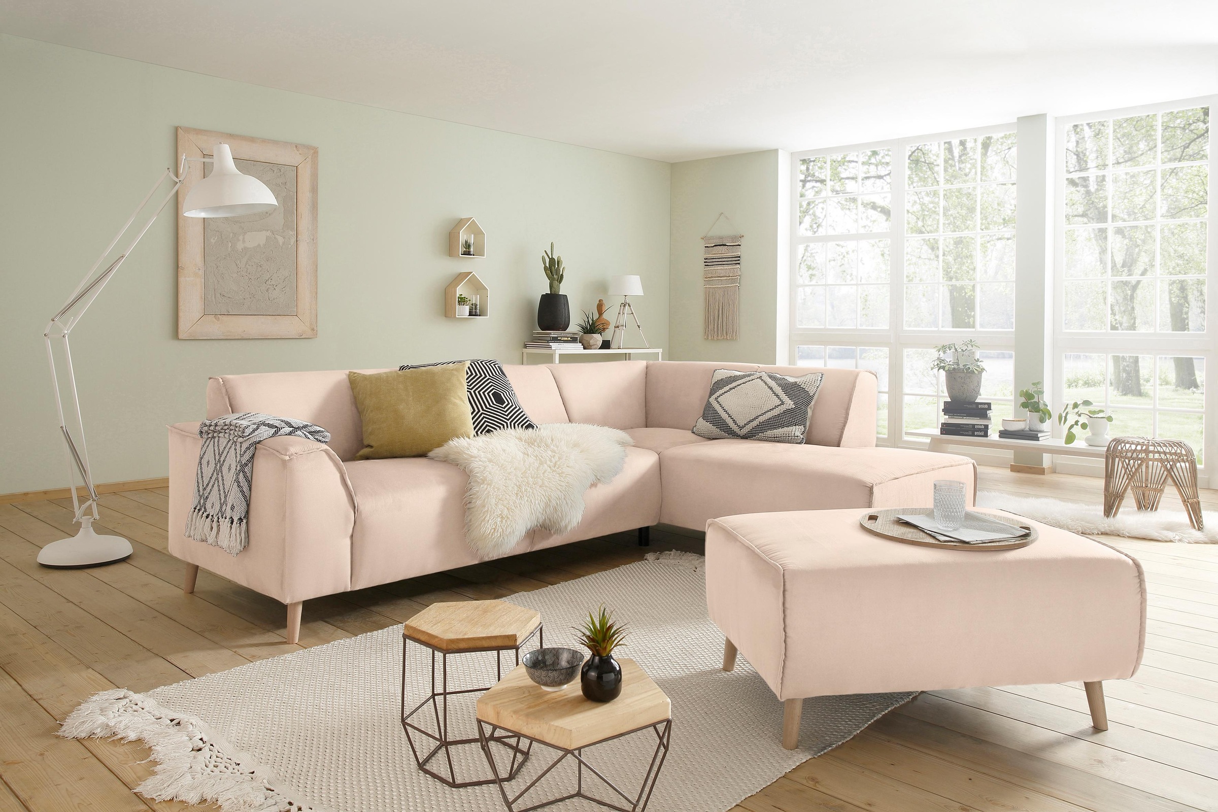 Home affaire Ecksofa "Julia zeitlose und elegante Couch, hoher Sitzkomfort, günstig online kaufen