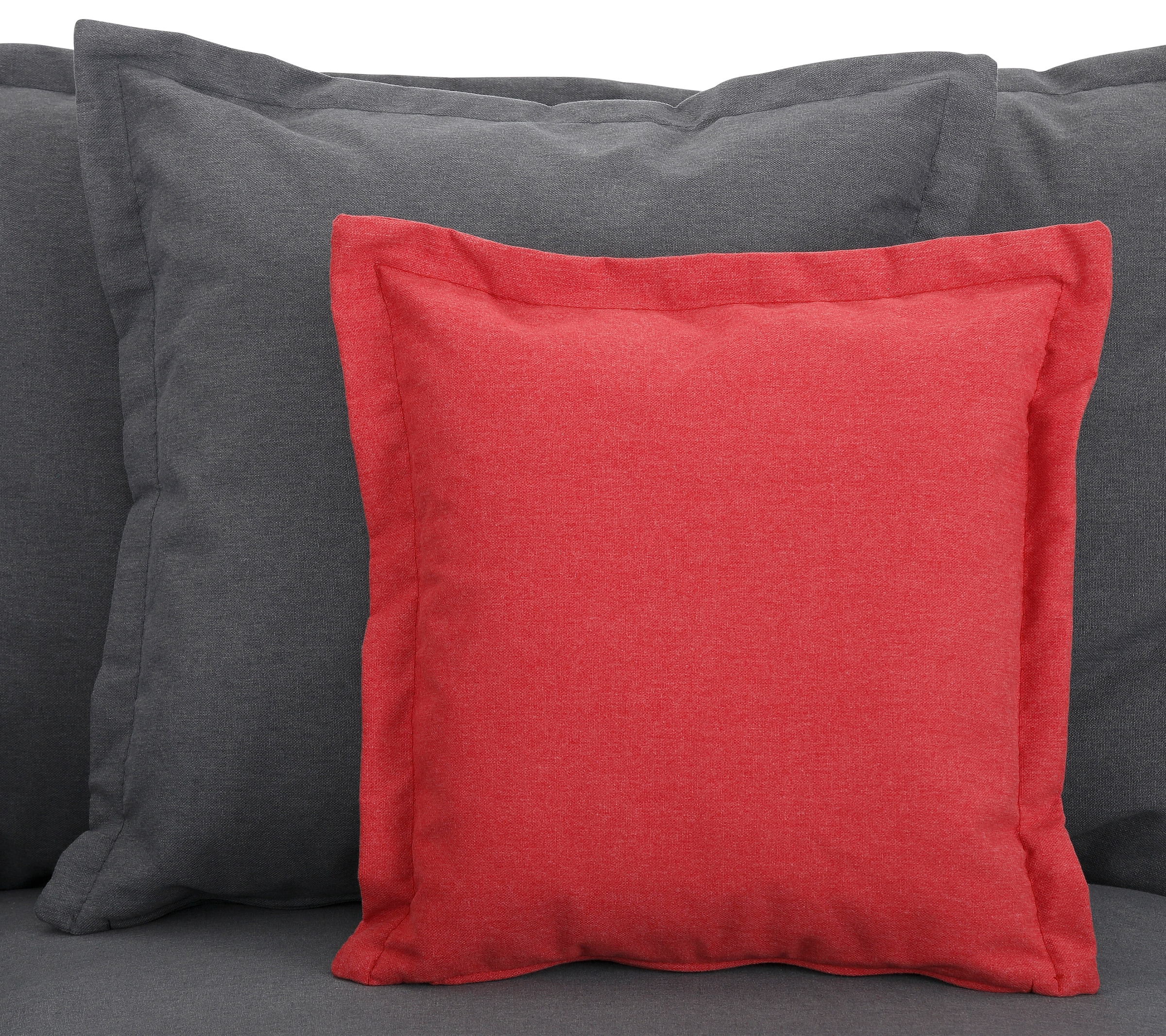 Home affaire Ecksofa »Luise L-Form« mit vielen losen Kissen und abnehmbarer Husse