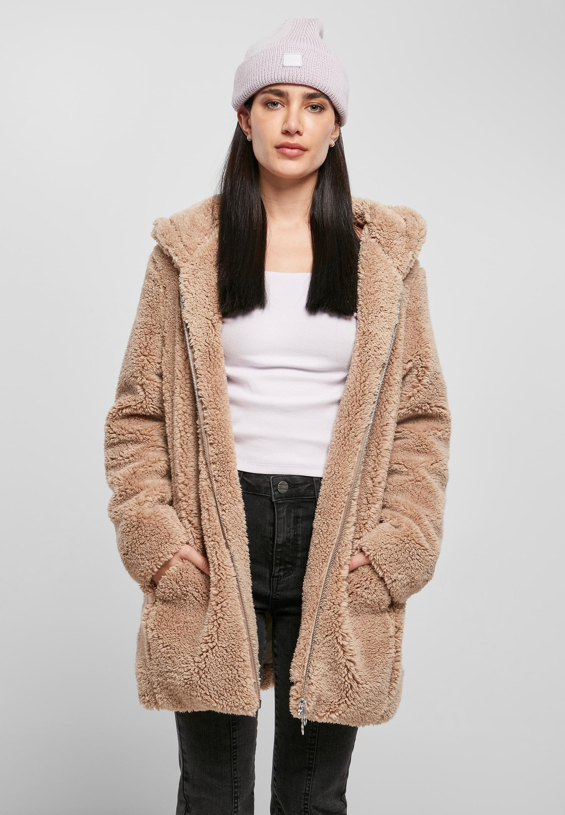 URBAN CLASSICS Allwetterjacke »Urban Classics Damen Ladies Sherpa Jacket«, (1 St.), mit Kapuze