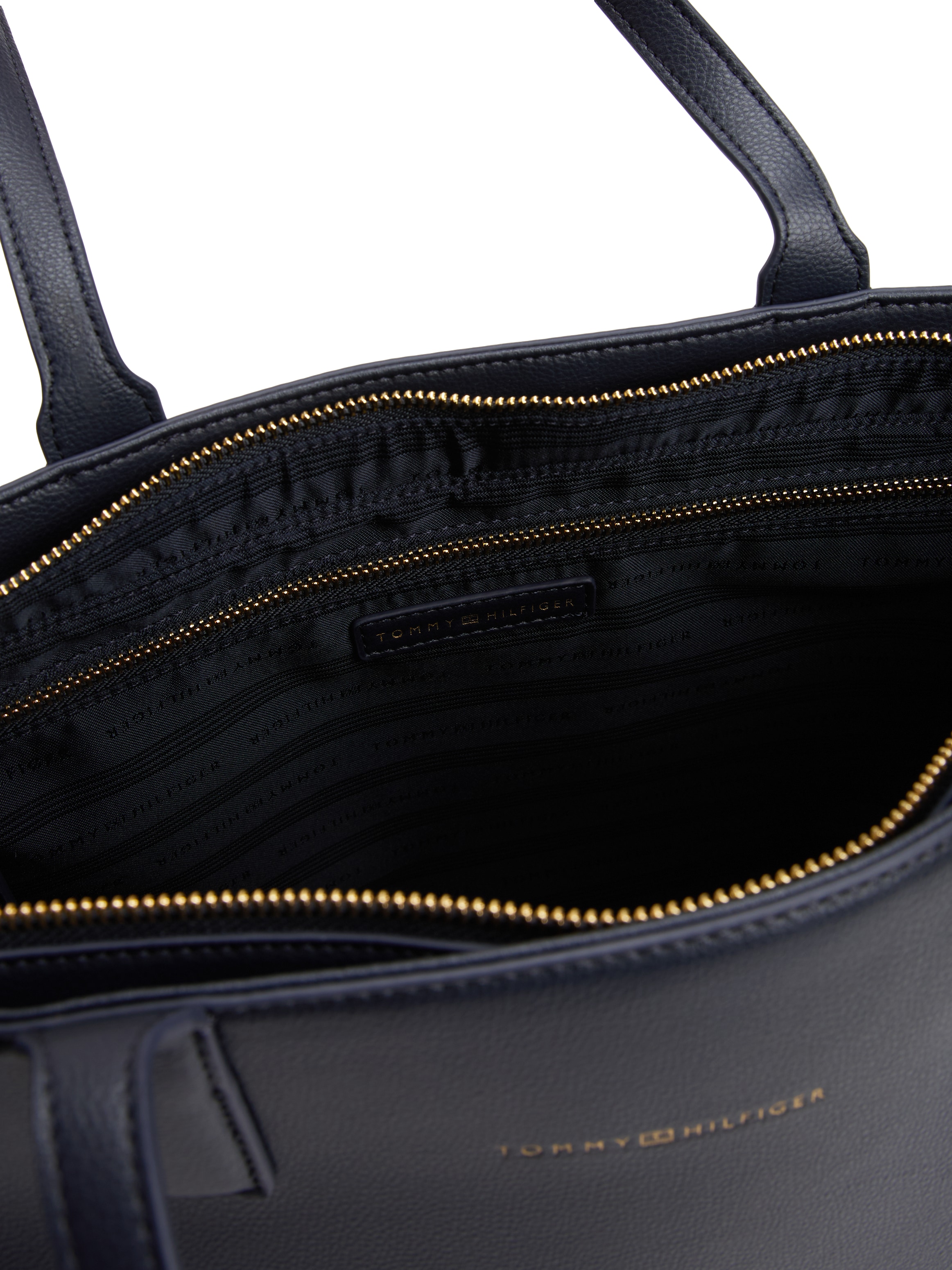 Tommy Hilfiger Tragetasche »TH LOGOTAPE TOTE«, Damen Henkeltasche, Schultertasche mit doppeltem Tragegriff