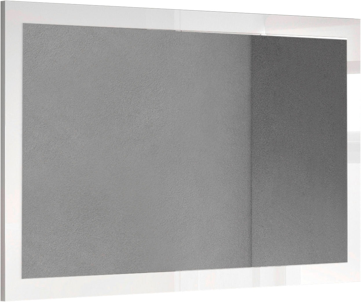 INOSIGN Garderobenspiegel "Breite x Höhe: 110 x 68 cm, mit Rahmen Weiss Hoc günstig online kaufen
