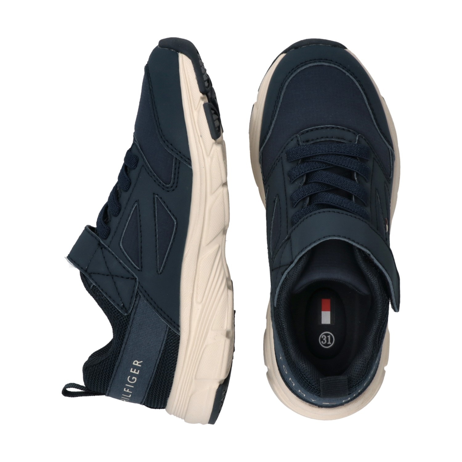 Tommy Hilfiger Sneaker  Freizeitschuh, Halbschuh, Slipper mit elastischen Schnürsenkeln