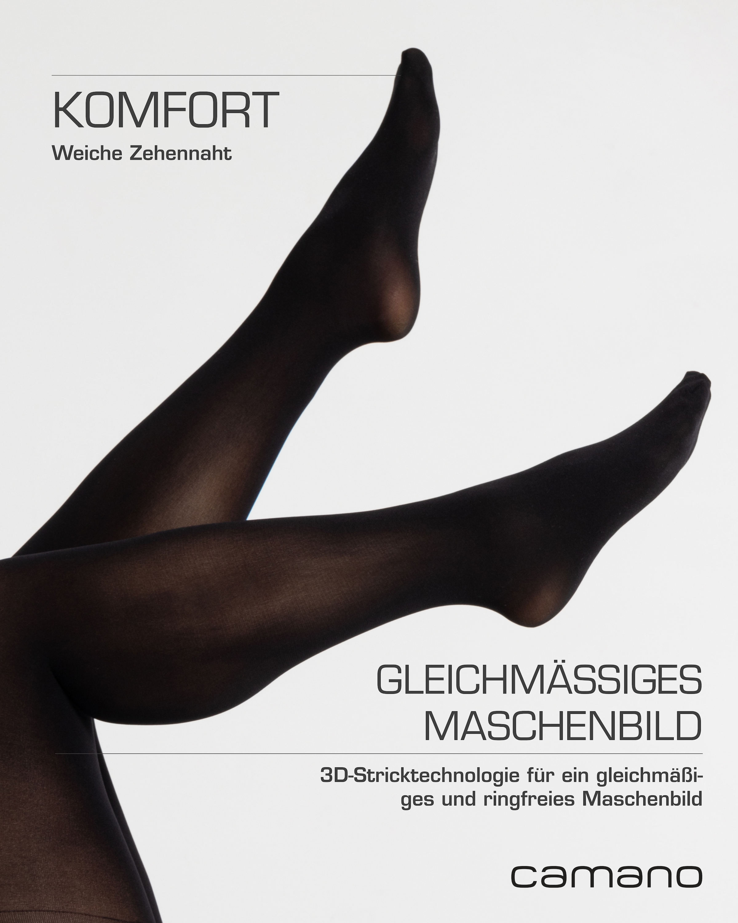 Camano Feinstrumpfhose »fine curvy«, mit großen Größen
