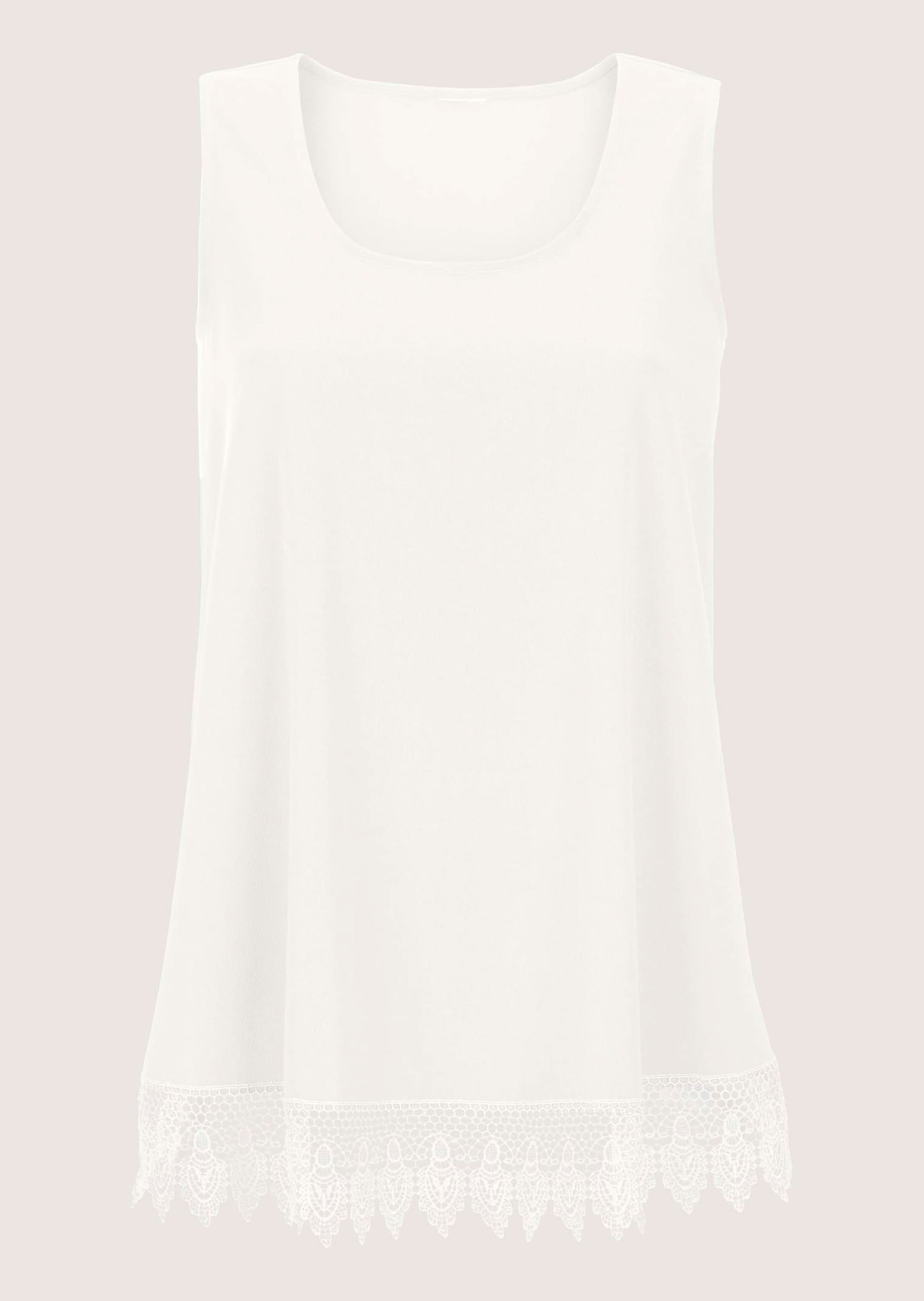 MADELEINE Blusentop "Top Feminines Blusentop mit Spitzenbesatz"