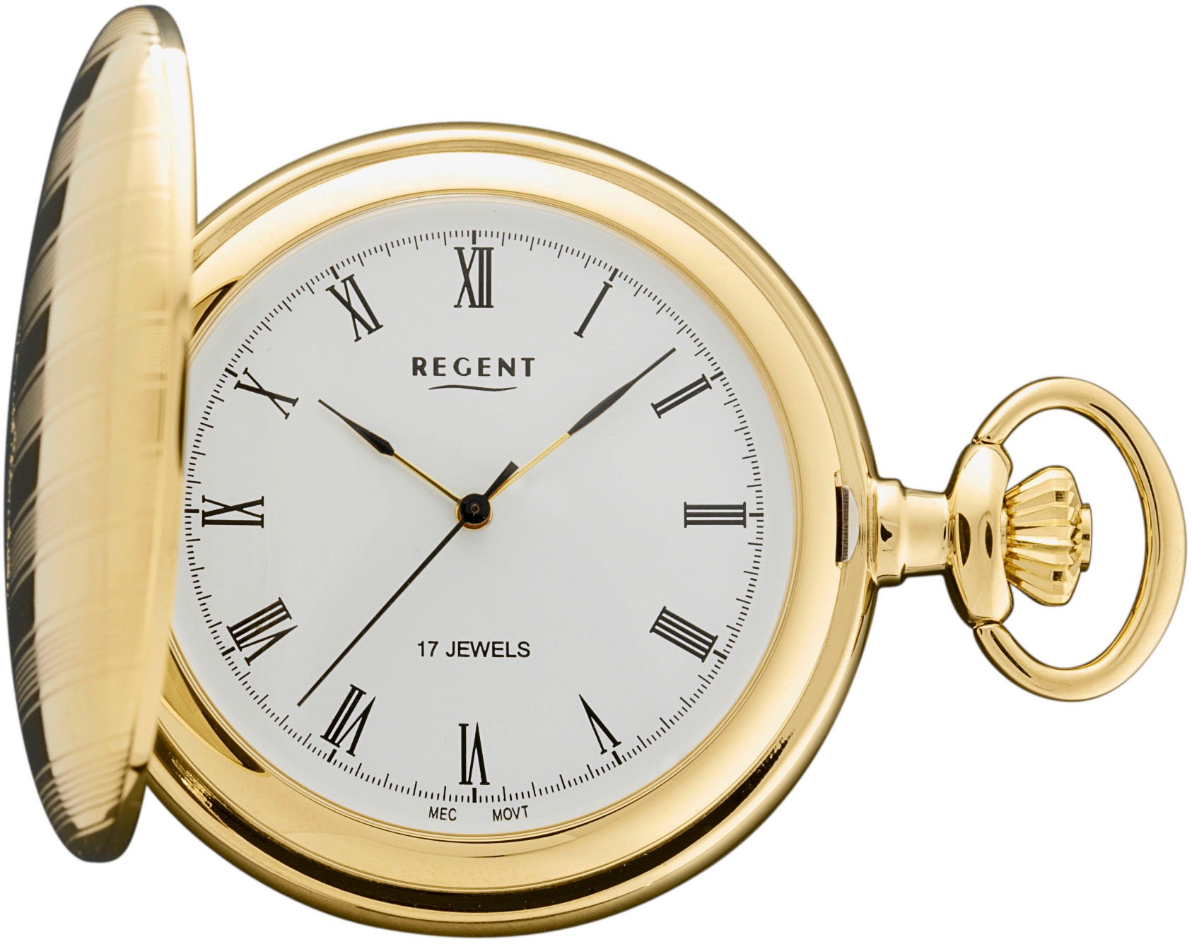 REGENT Damen Taschenuhr "P719", gold, Taschenuhren, Herrenuhr, Handaufzug, Acrylglas