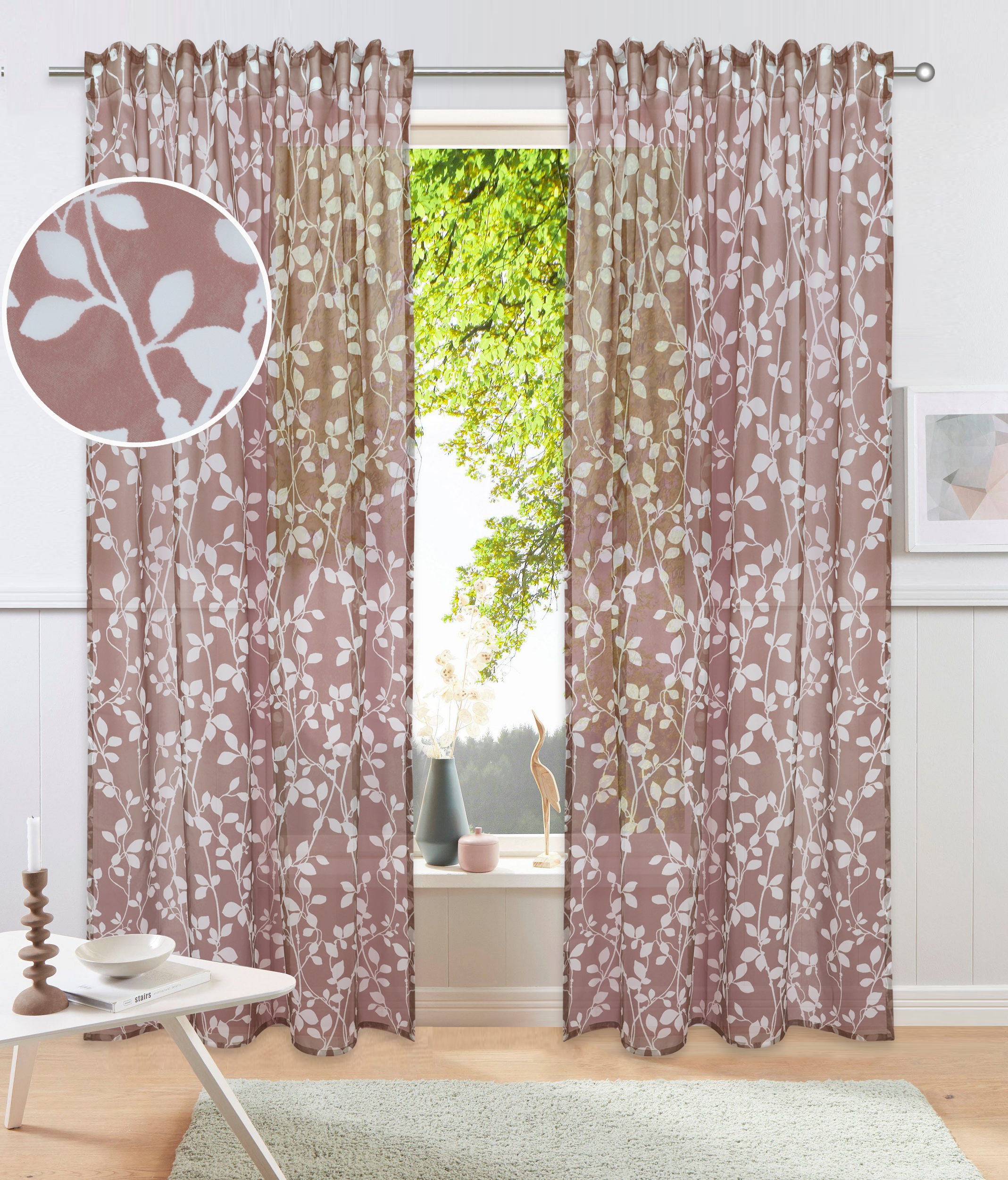 OTTO home Gardine "Issoire" Multifunktionsband 1 Stk. tlg. Wohnzimmer, Schl günstig online kaufen