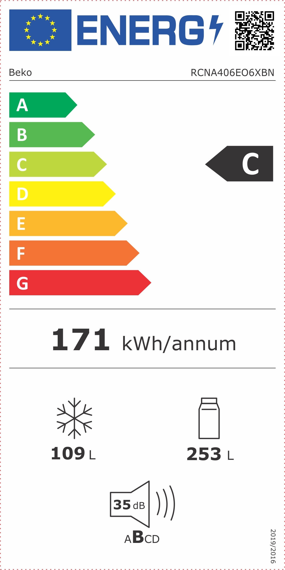 BEKO Kühl-/Gefrierkombination, RCNA406EO6XBN, 202,5 cm hoch, 59,5 cm breit, 4  Jahre Garantie auf Rechnung | BAUR