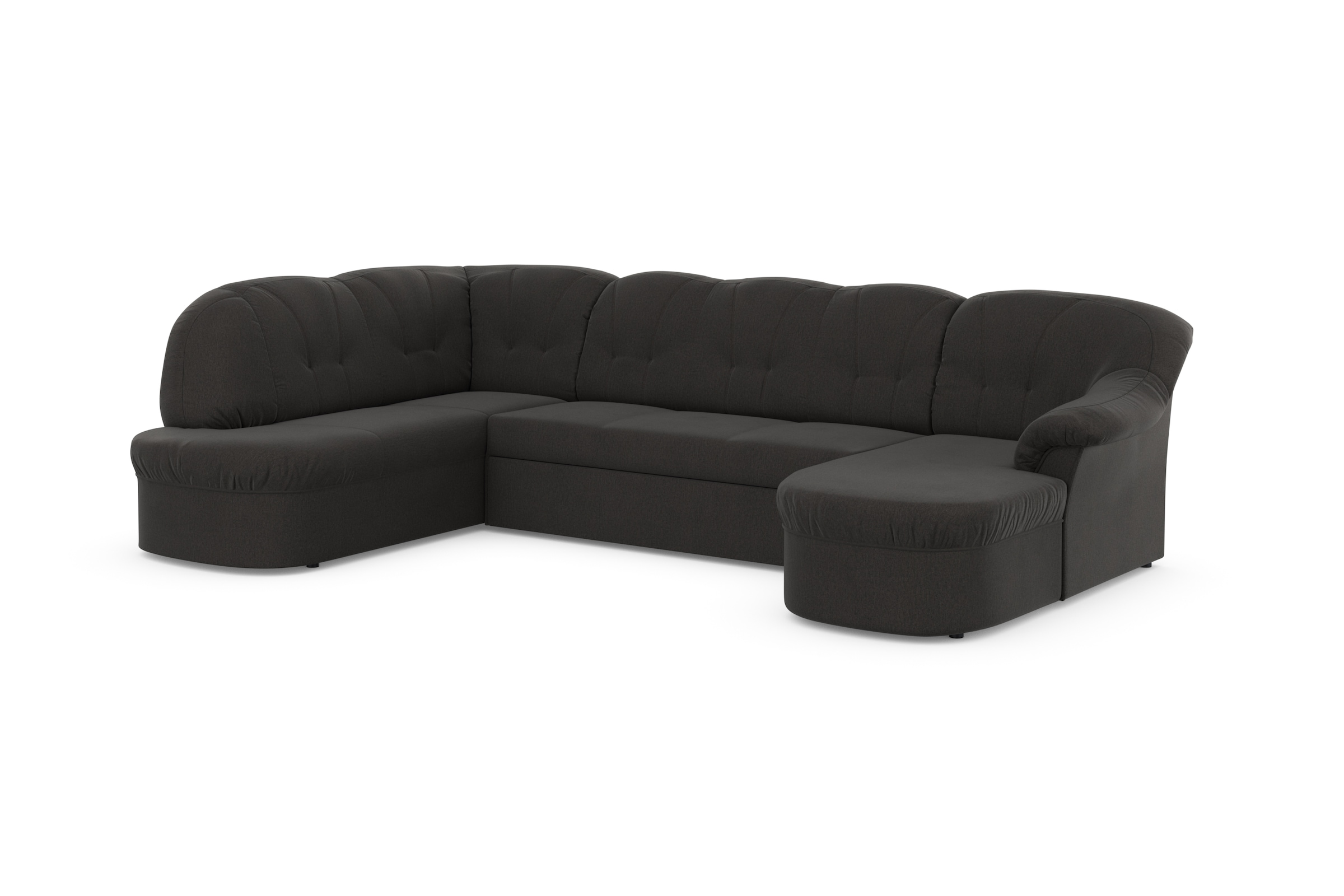 DOMO collection Wohnlandschaft »Pegnitz, zeitlos und modern, mit attraktiver Rückensteppung, U-Form«, wahlweise mit Bettfunktion
