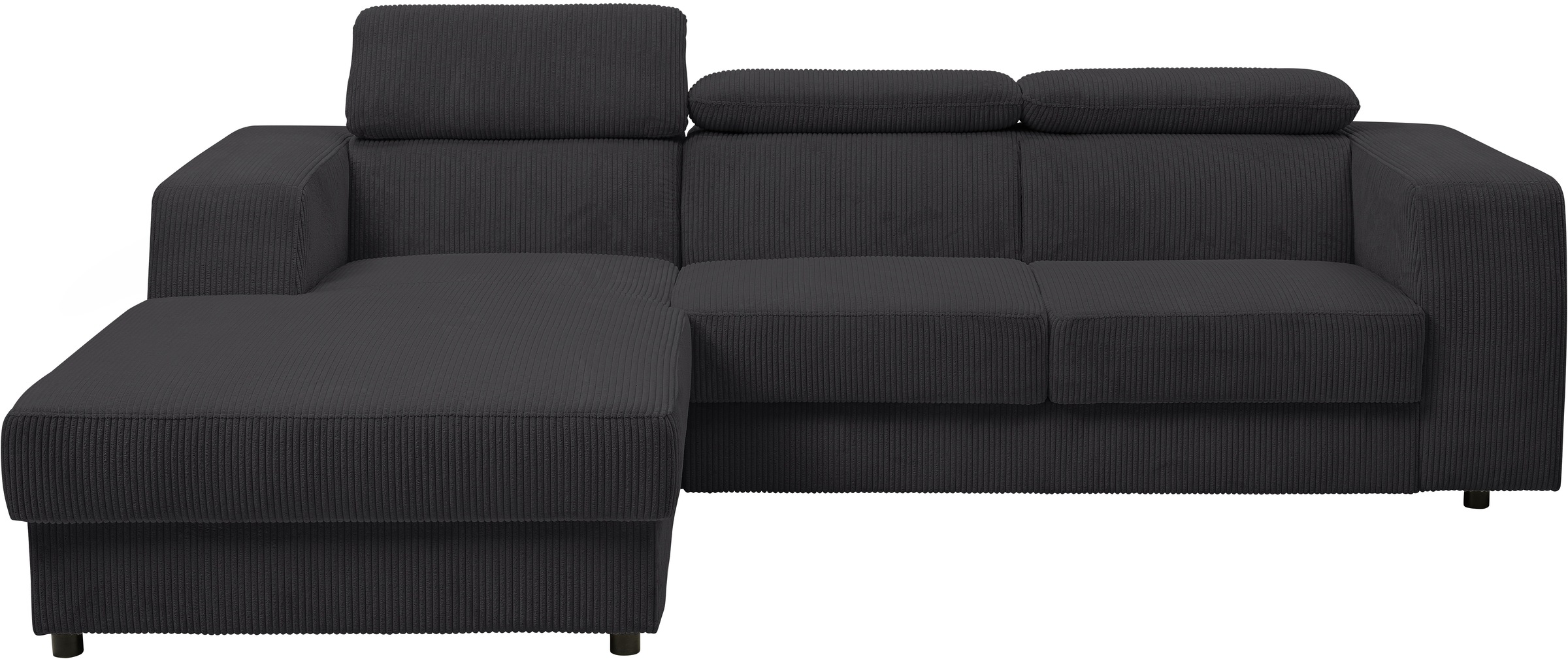 WERK2 Ecksofa »Cherry, modernes Sofa mit Komfortfunktionen, Breite 270cm, L-Form,«, bequem, mit verstellbaren Kopfteilen, Schlaffunktion und Bettkasten