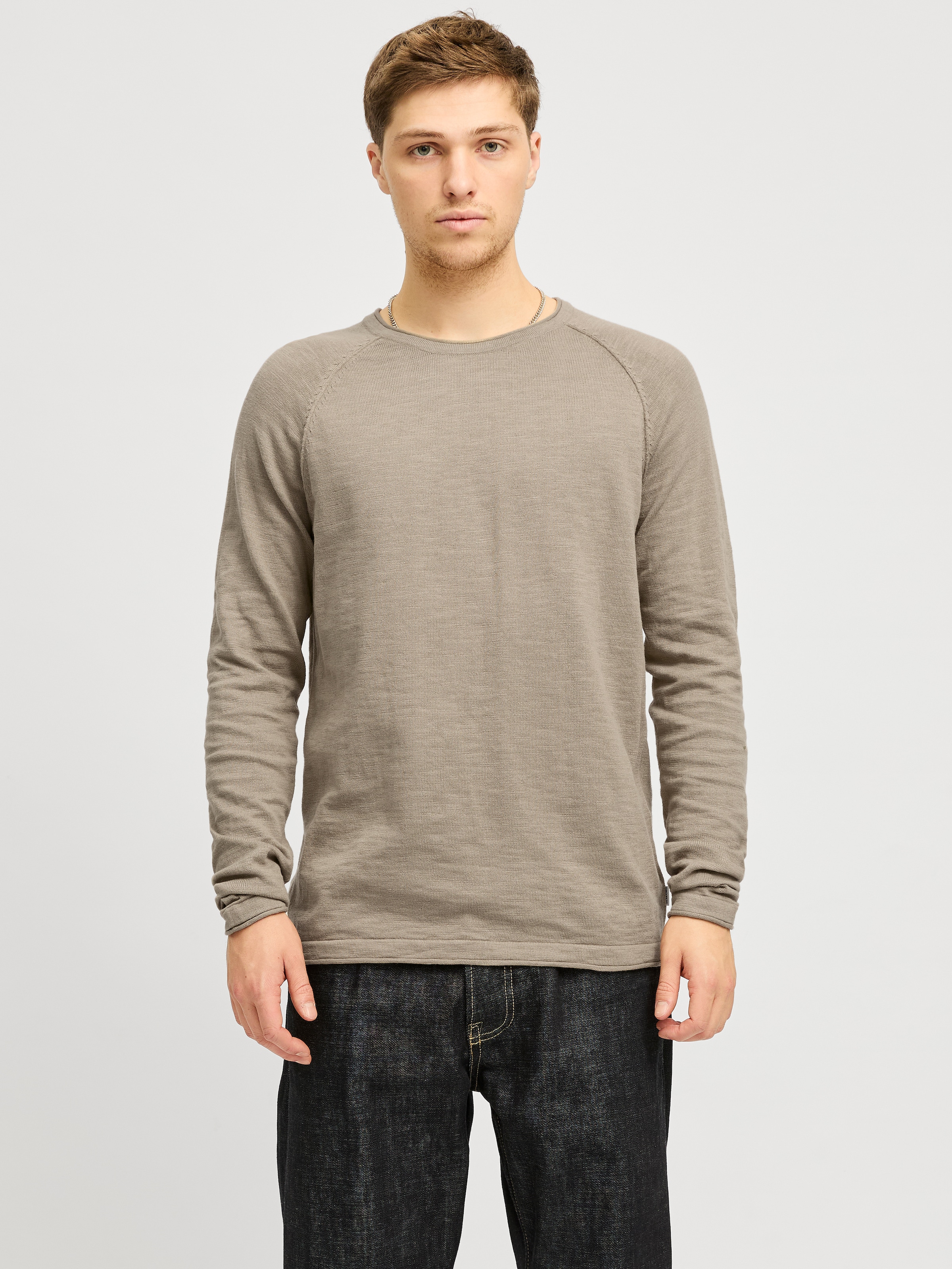 Jack & Jones Rundhalspullover "JJEBREEZE KNIT CREW NECK SN", mit Rundhalsau günstig online kaufen