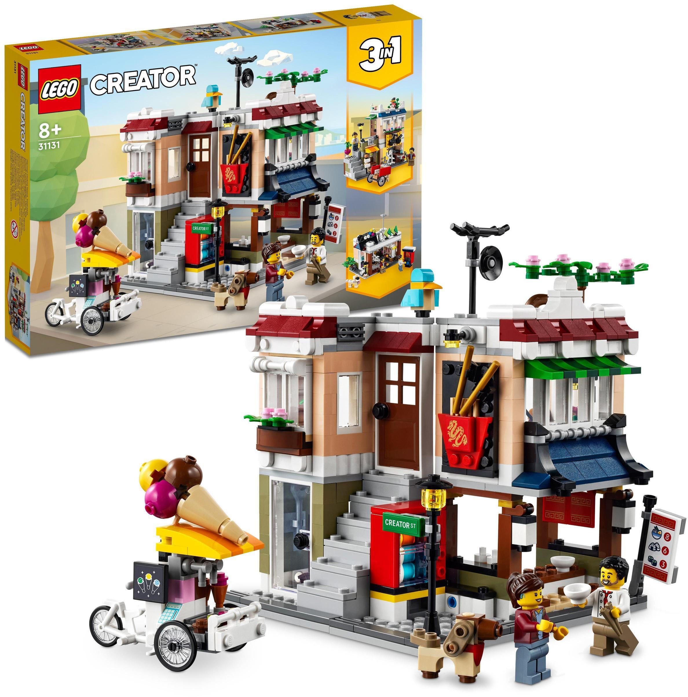 LEGO® Konstruktionsspielsteine »Nudelladen (31131), LEGO® Creator 3in1«, (569 St.), Made in Europe