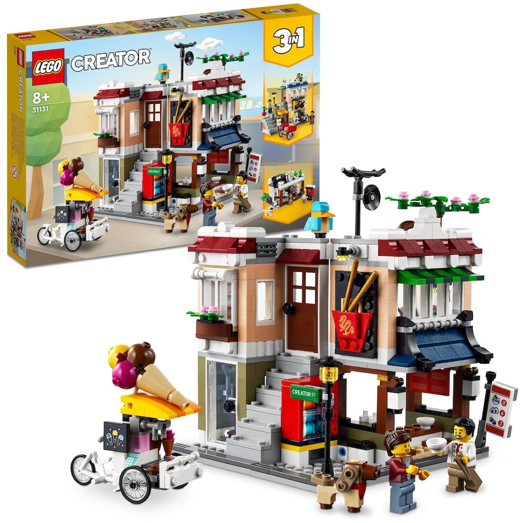 LEGO® Konstruktionsspielsteine »Nudelladen (31131), LEGO® Creator 3in1«, (569 St.), Made in Europe