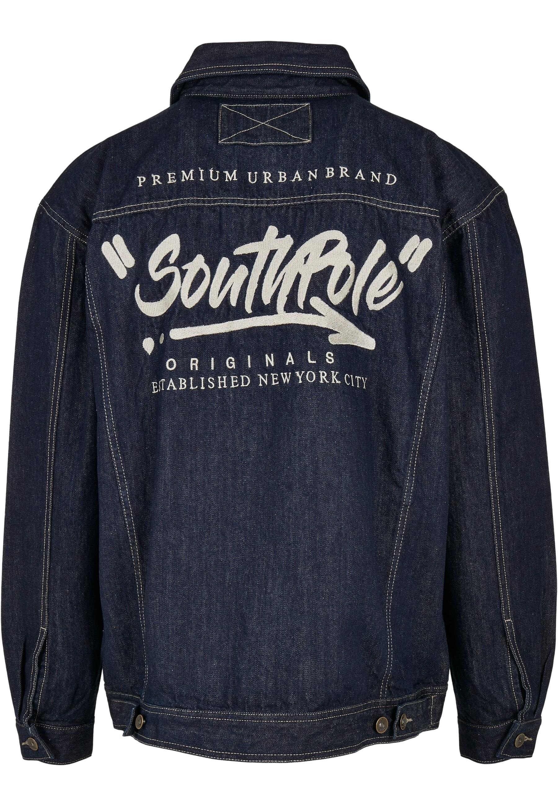 Southpole Allwetterjacke »Southpole Herren Southpole Script Denim Jacket«, (1 St.), ohne Kapuze