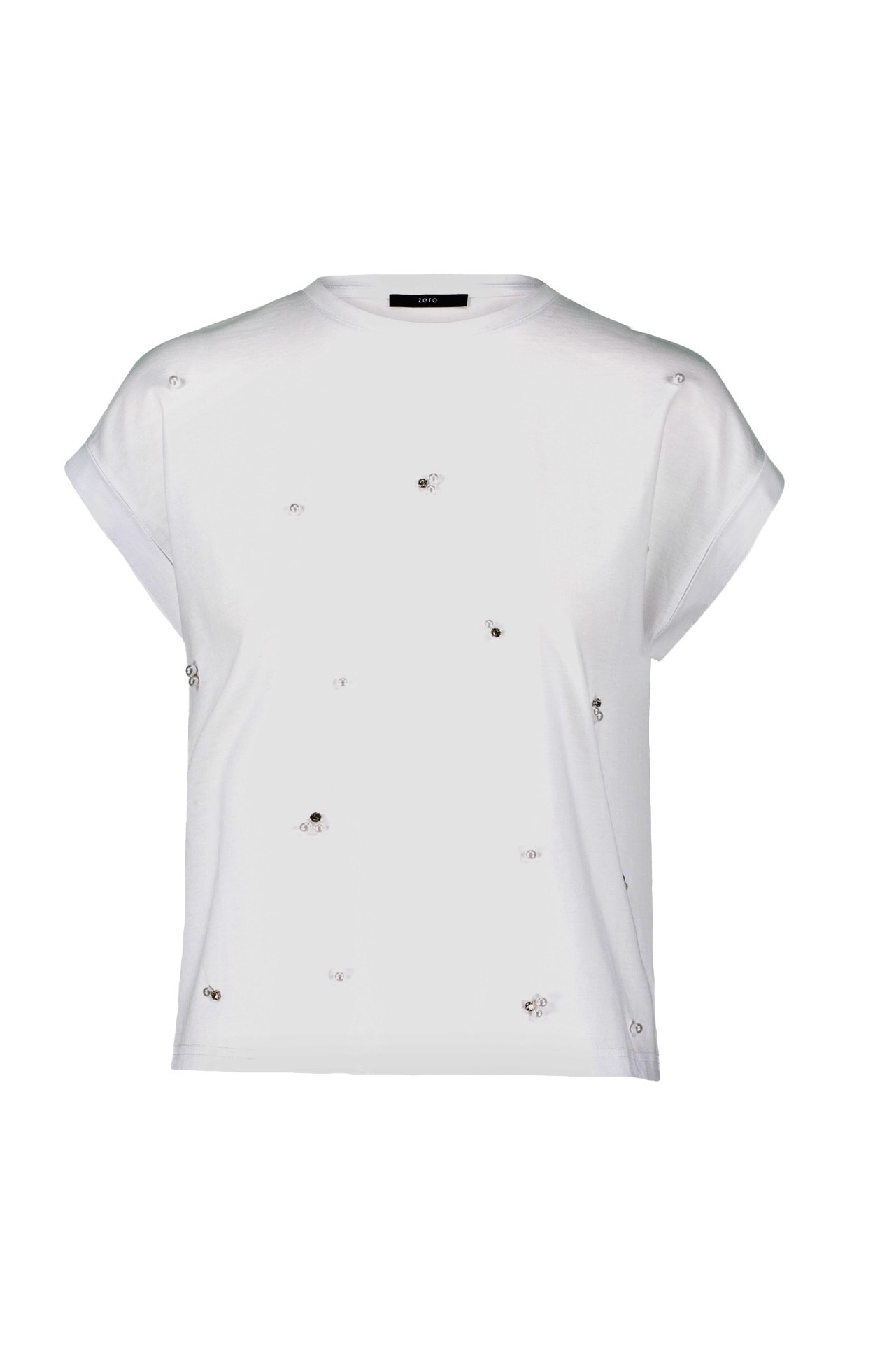 Zero Kurzarmshirt »zero Oversized-Shirt mit Perlen«, (1 tlg.), weiteres Detail