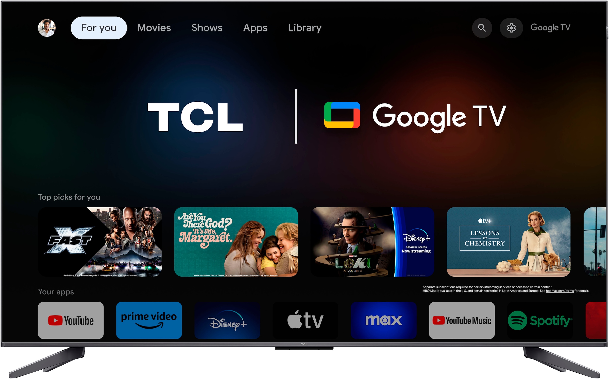 TCL QLED-Fernseher »75T8BX1«, 4K Ultra HD, Smart-TV-Google TV-Android TV