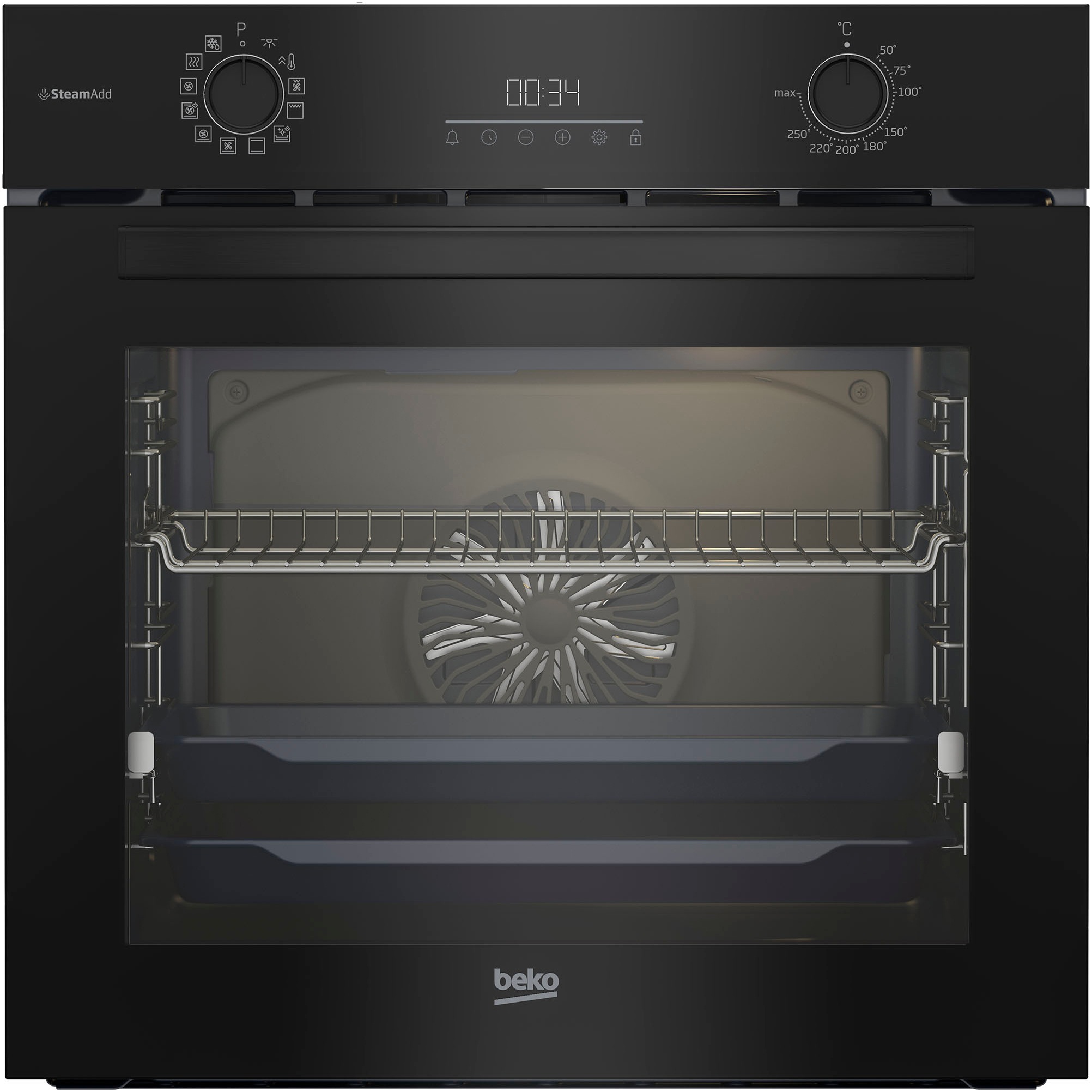 BEKO Einbaubackofen b300 »BBIS17300BCS 7724086726«, mit 1-fach-Teleskopauszug, katalytische Reinigung, mit SteamAdd Dampfunterstützung, Dampffunktion