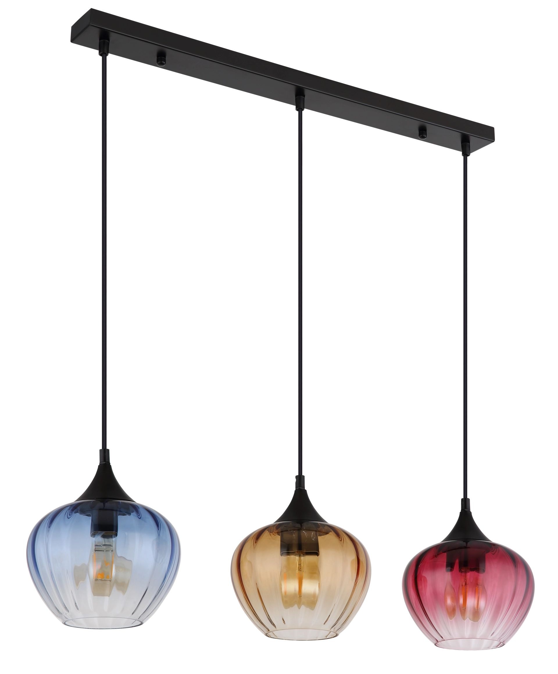 GLOBO LIGHTING Pendelleuchte »SANDER«, Leuchtmittel E27 | ohne Leuchtmittel, Gläser, Hängeleuchte, Wohnzimmer, Esstisch