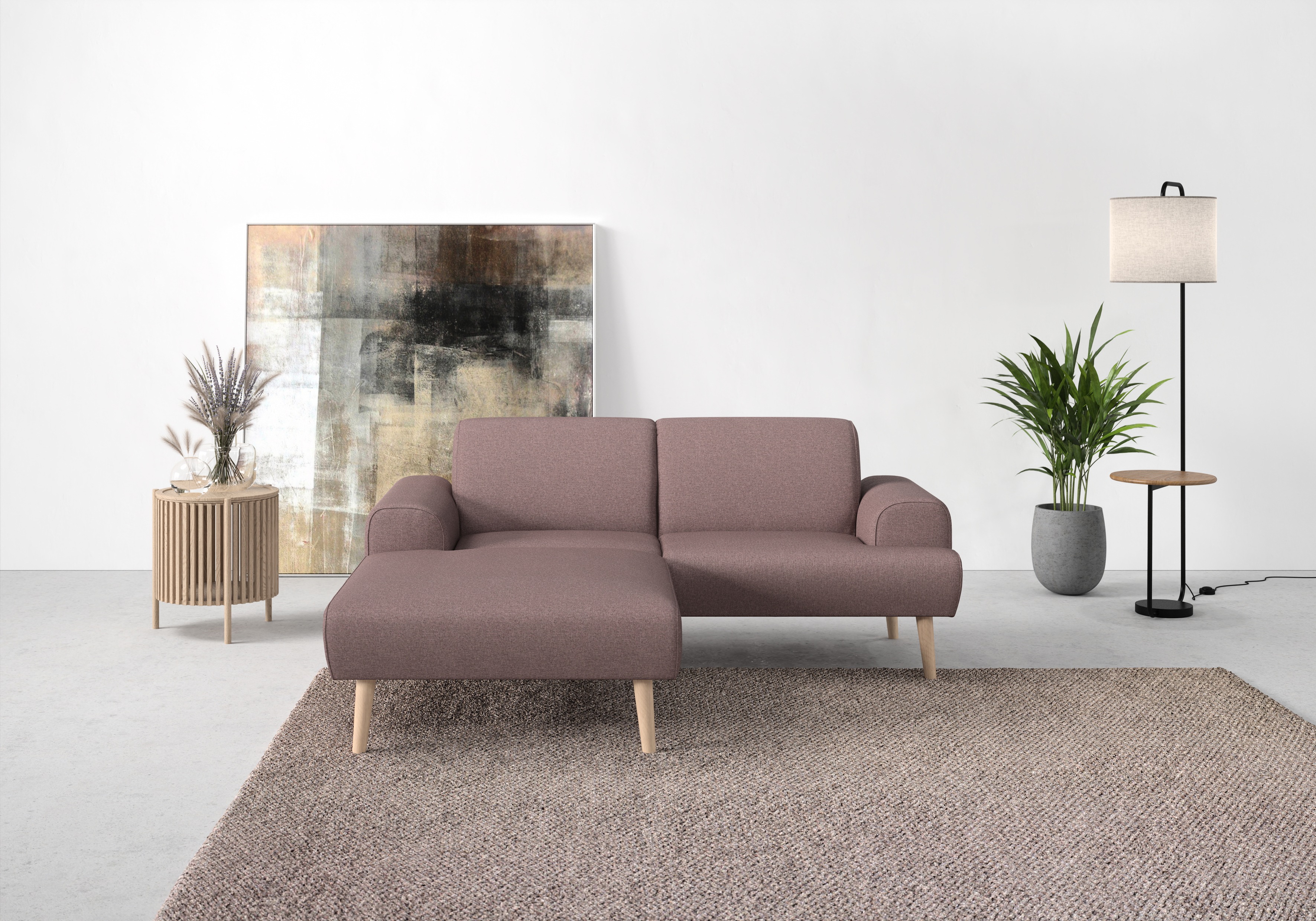 Thumbnail - Home affaire Ecksofa "Swift Scandic Design, komfortabler Federkern, Breite 192cm, L-Form" Federkern-Polsterung, B/T/H: 1...