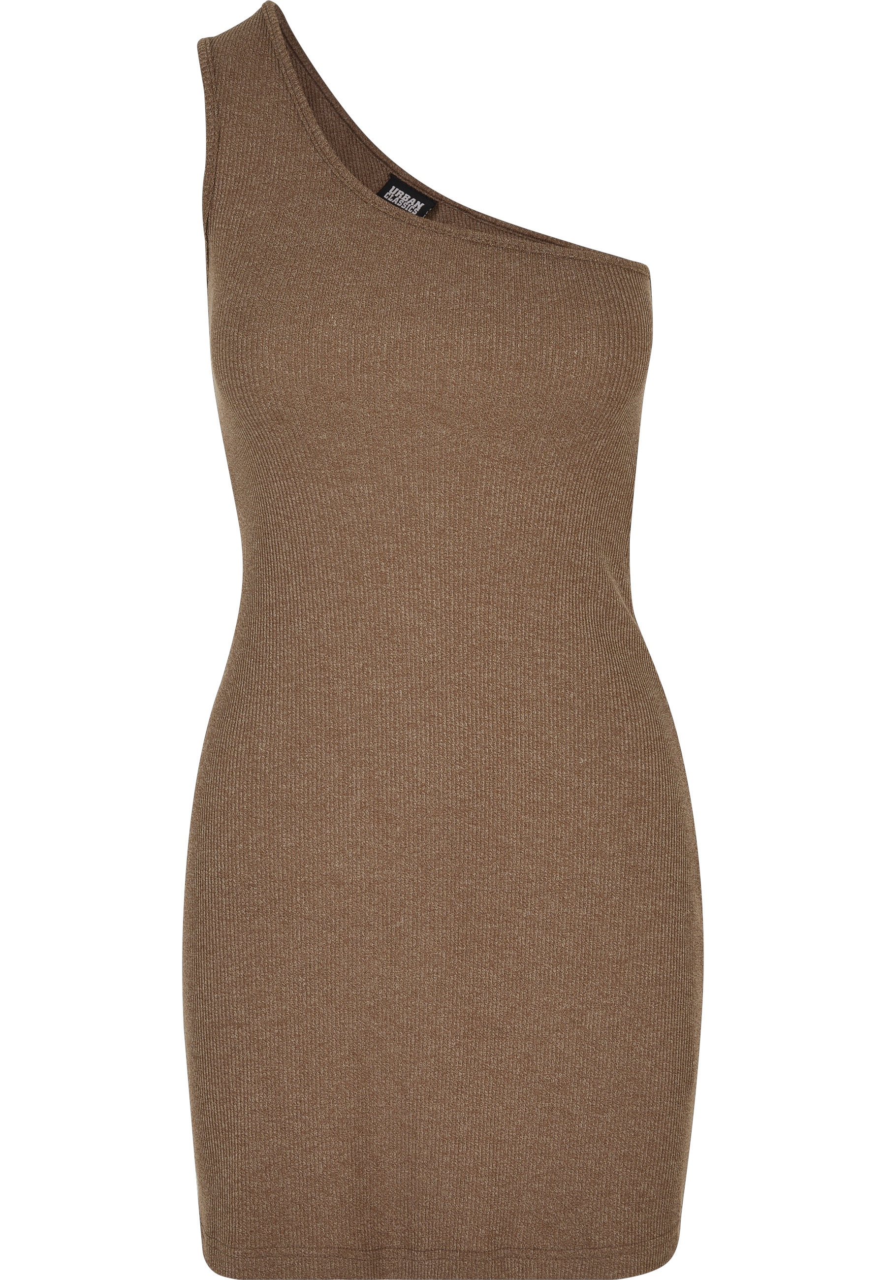 URBAN CLASSICS A-Linien-Kleid "Urban Classics Damen Ladies Rib One Shoulder Dress" 1 tlg.
