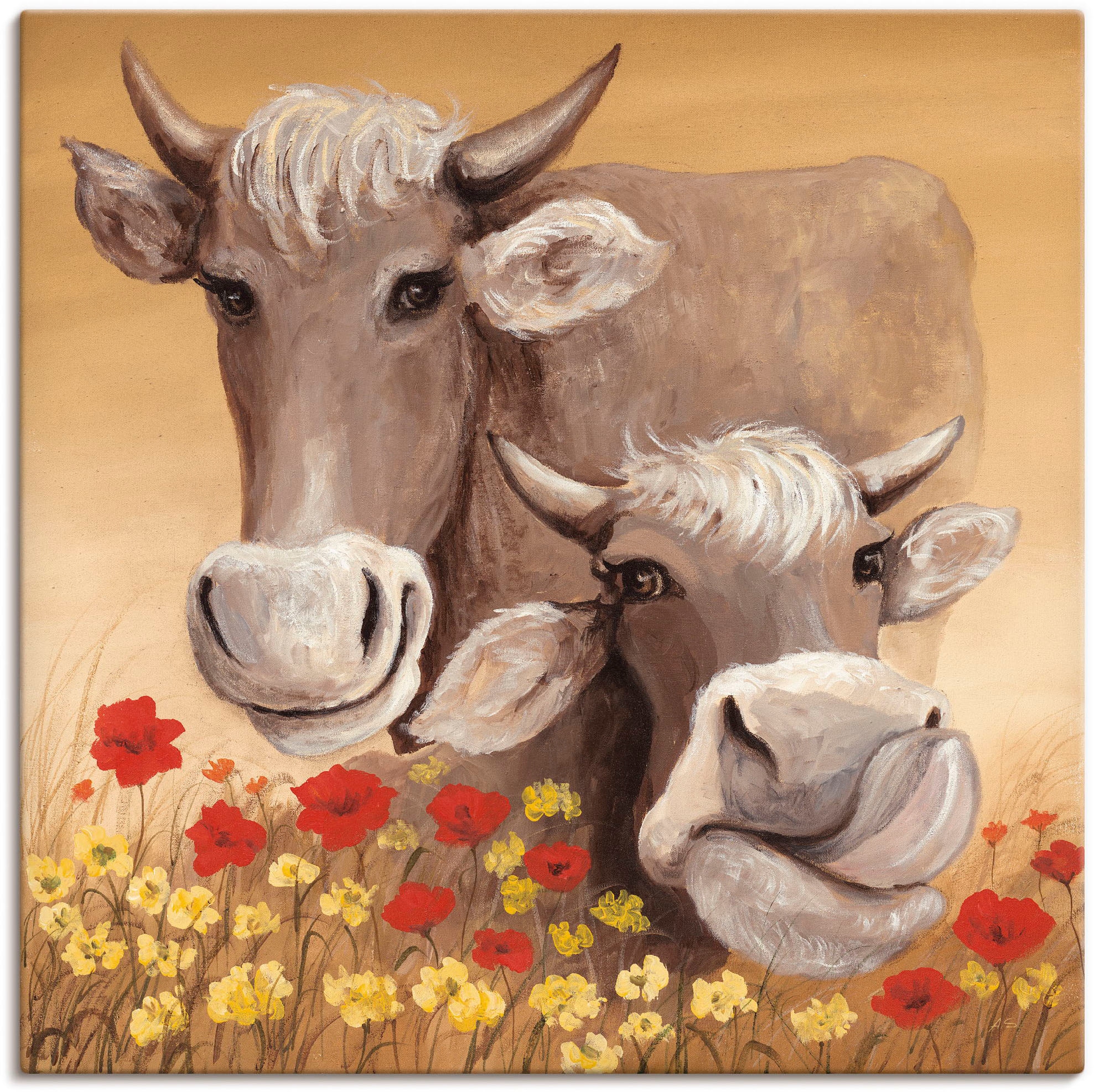 Artland Leinwandbild "Kühe" Haustiere 1 tlg. günstig online kaufen
