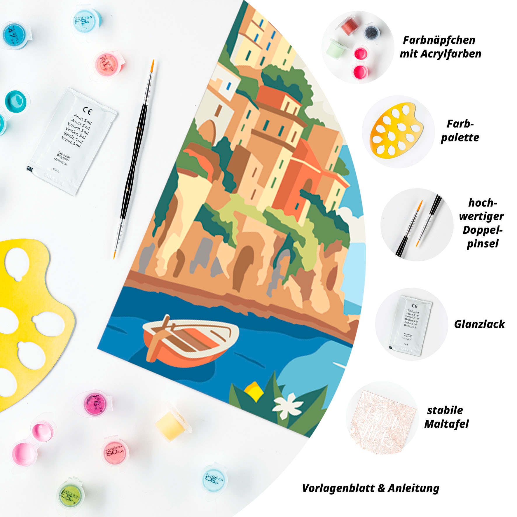 Ravensburger Malen nach Zahlen »CreArt, Adults Trend, Capri«, für Erwachsene; Made in Europe