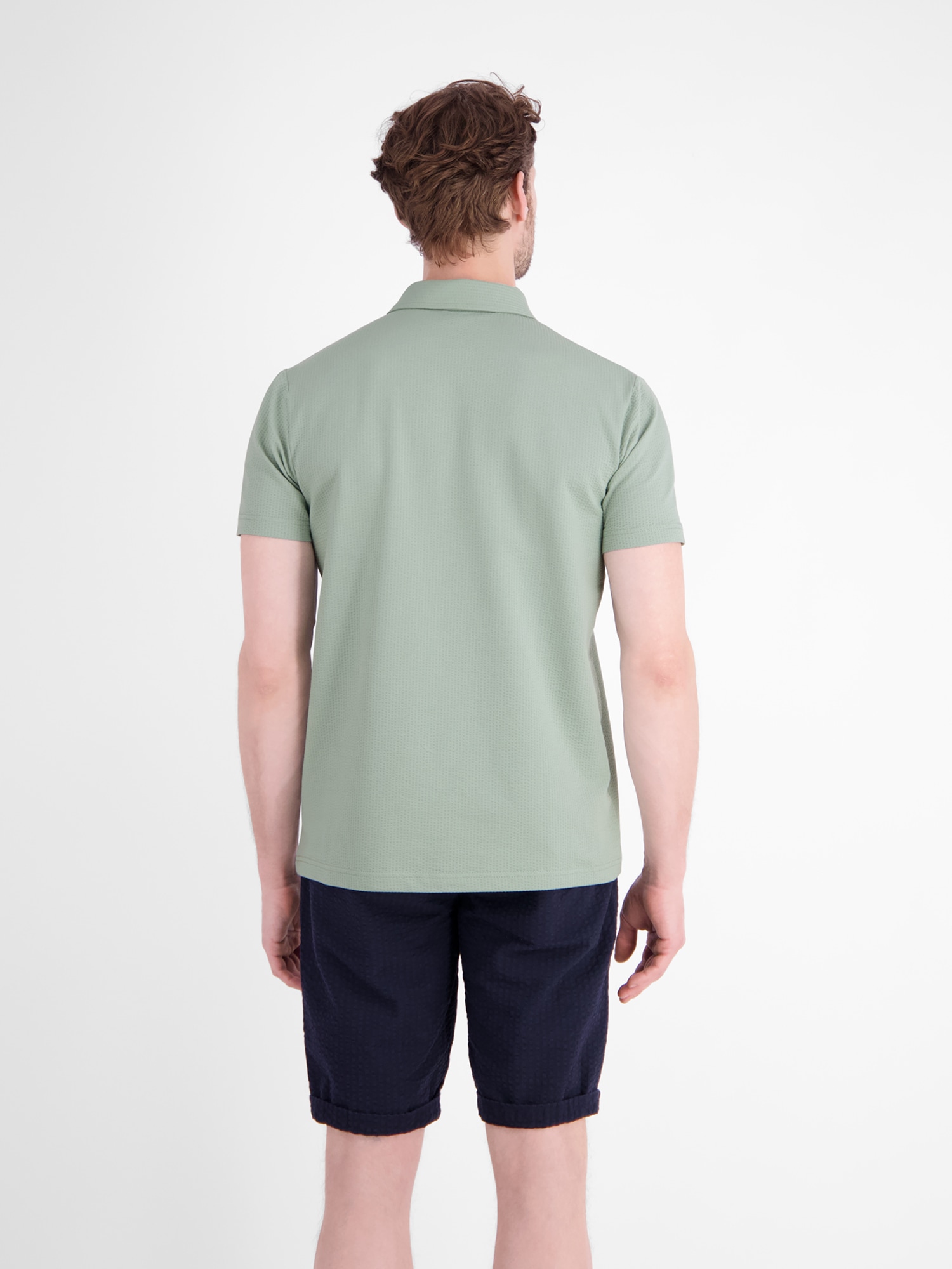LERROS Poloshirt »Poloshirt in weicher Seersucker-Qualität mit Brusttasche«