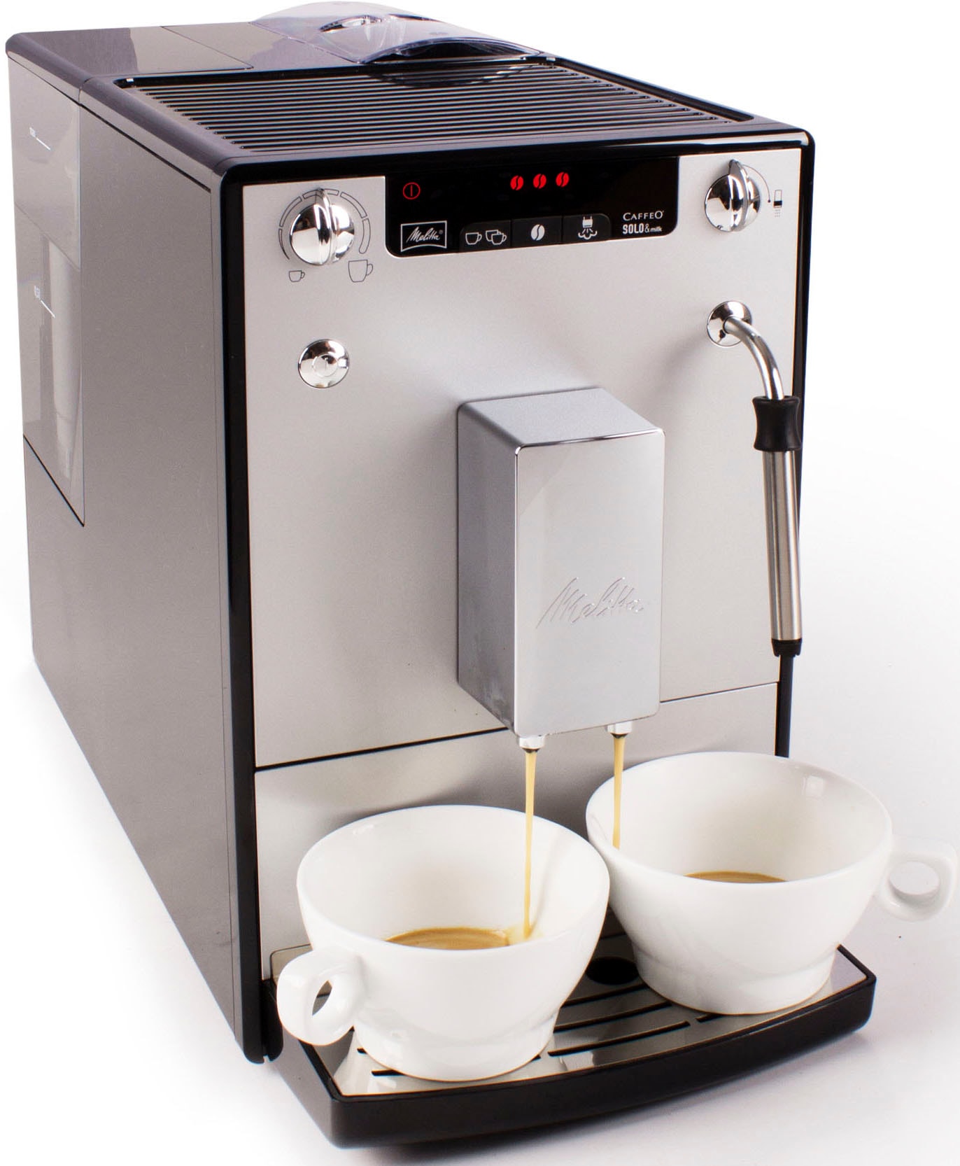 Kaffeevollautomat »Solo® & Milk E953-202, silber/schwarz«, Café crème & Espresso per...