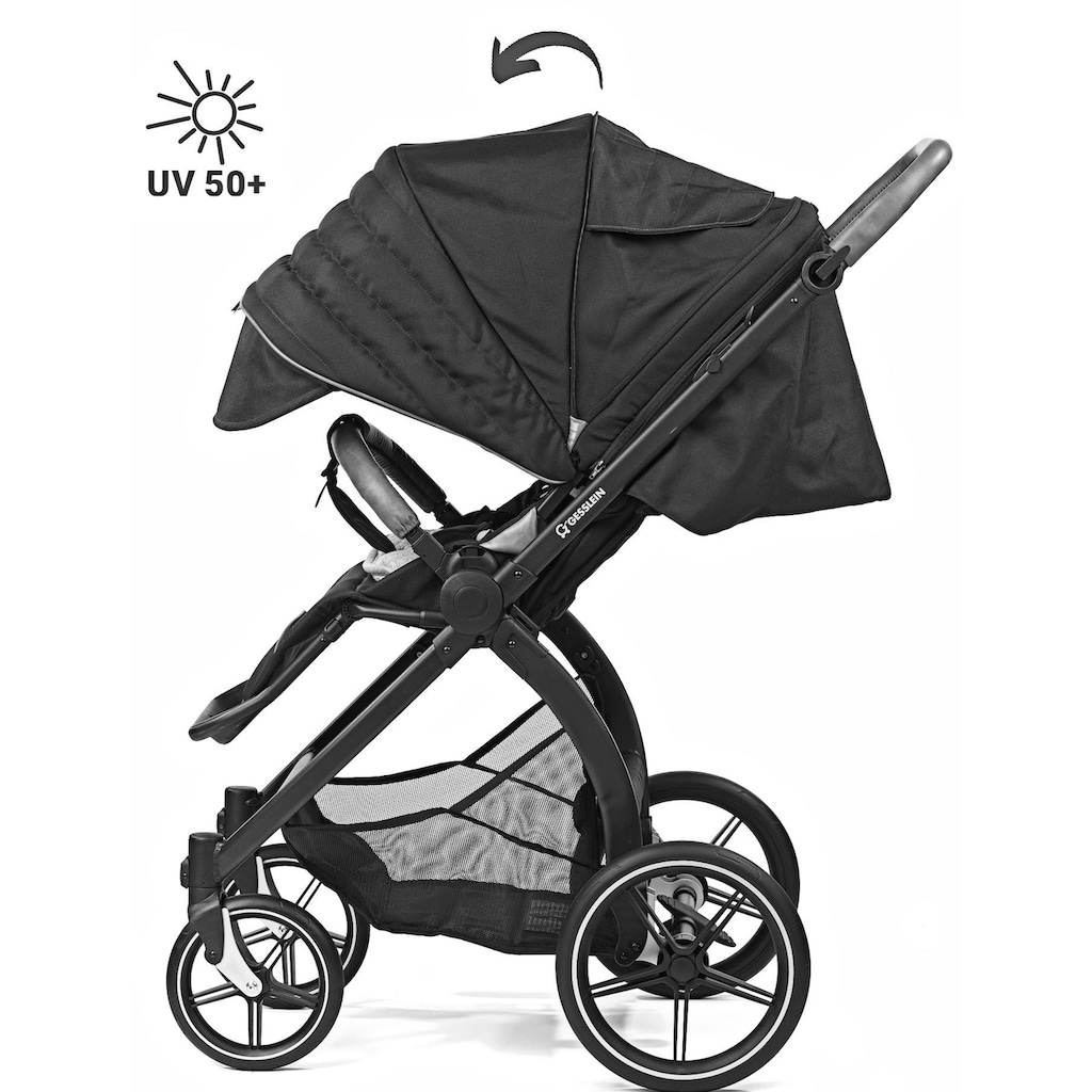 Gesslein Kombi-Kinderwagen »FX4 Soft+ mit Aufsatz Swing schwarz, beere«