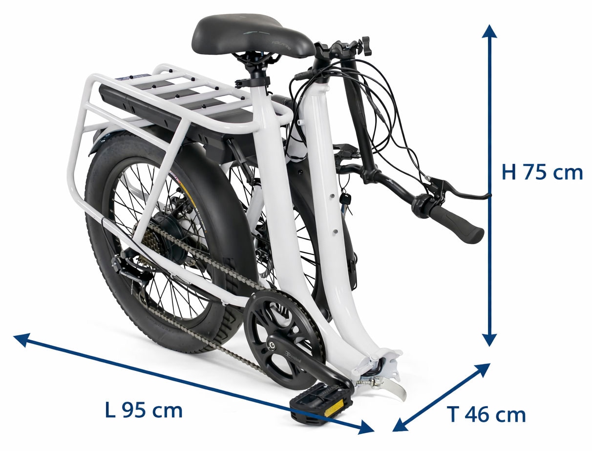 LLobe »Elektro Faltrad 20" Neo.cult weiß« 7 Gang Shimano Tourney Schaltwerk Kettenschaltung Heckmotor 250 W