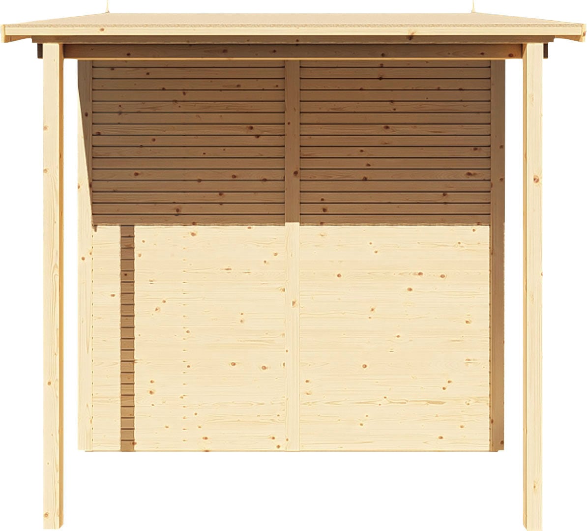 KONIFERA Gartenhaus »Alto 3 PLUS Fineline Satteldach«, mit Anbaudach