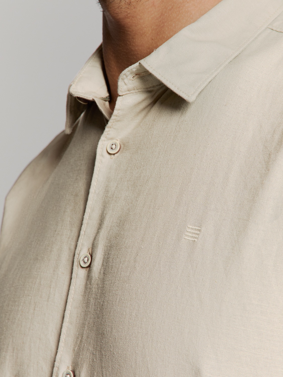 NO EXCESS Langarmhemd »No Excess Linnen shirt«