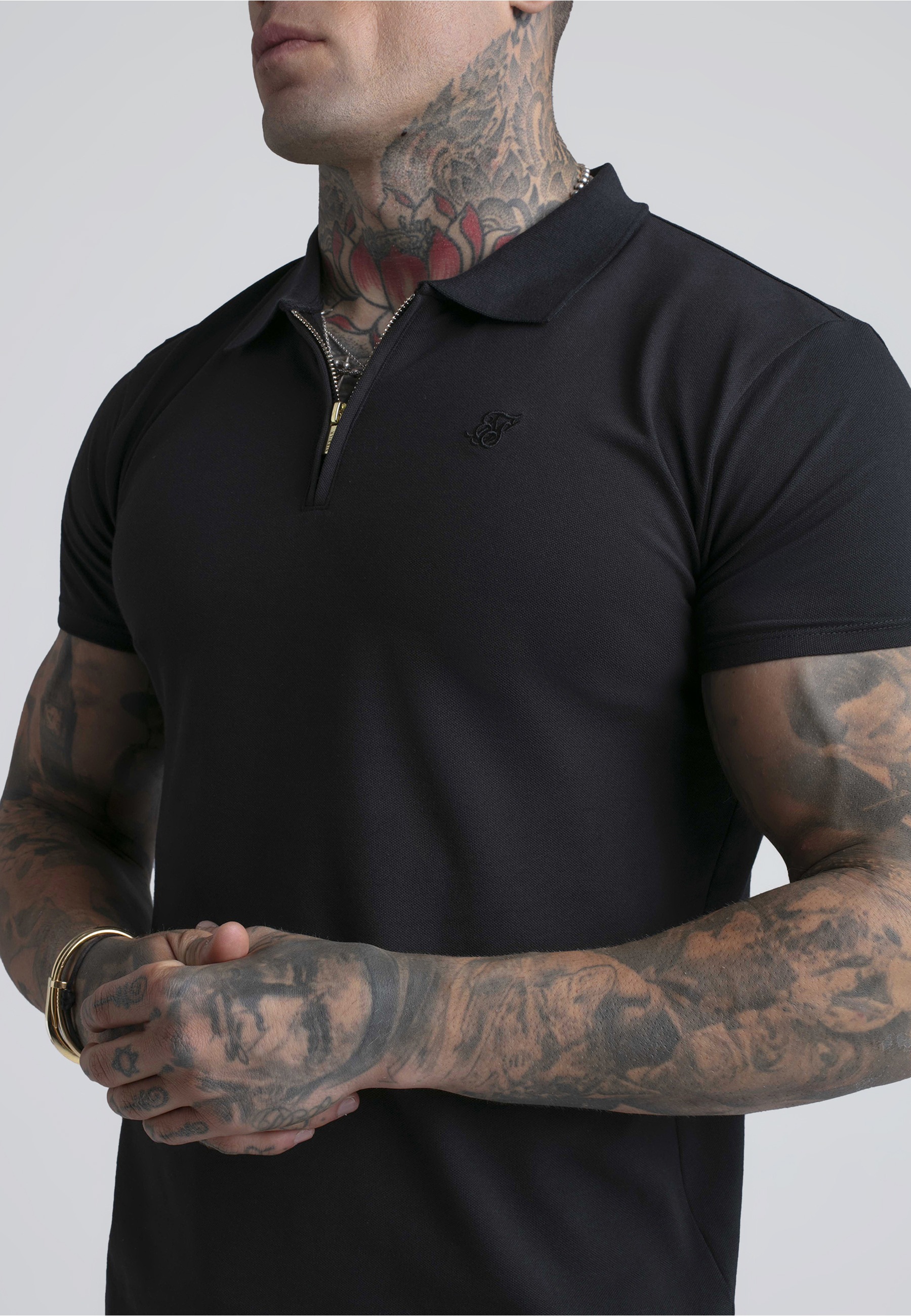 Siksilk Poloshirt »SikSilk Zip Polo T-Shirt« 1