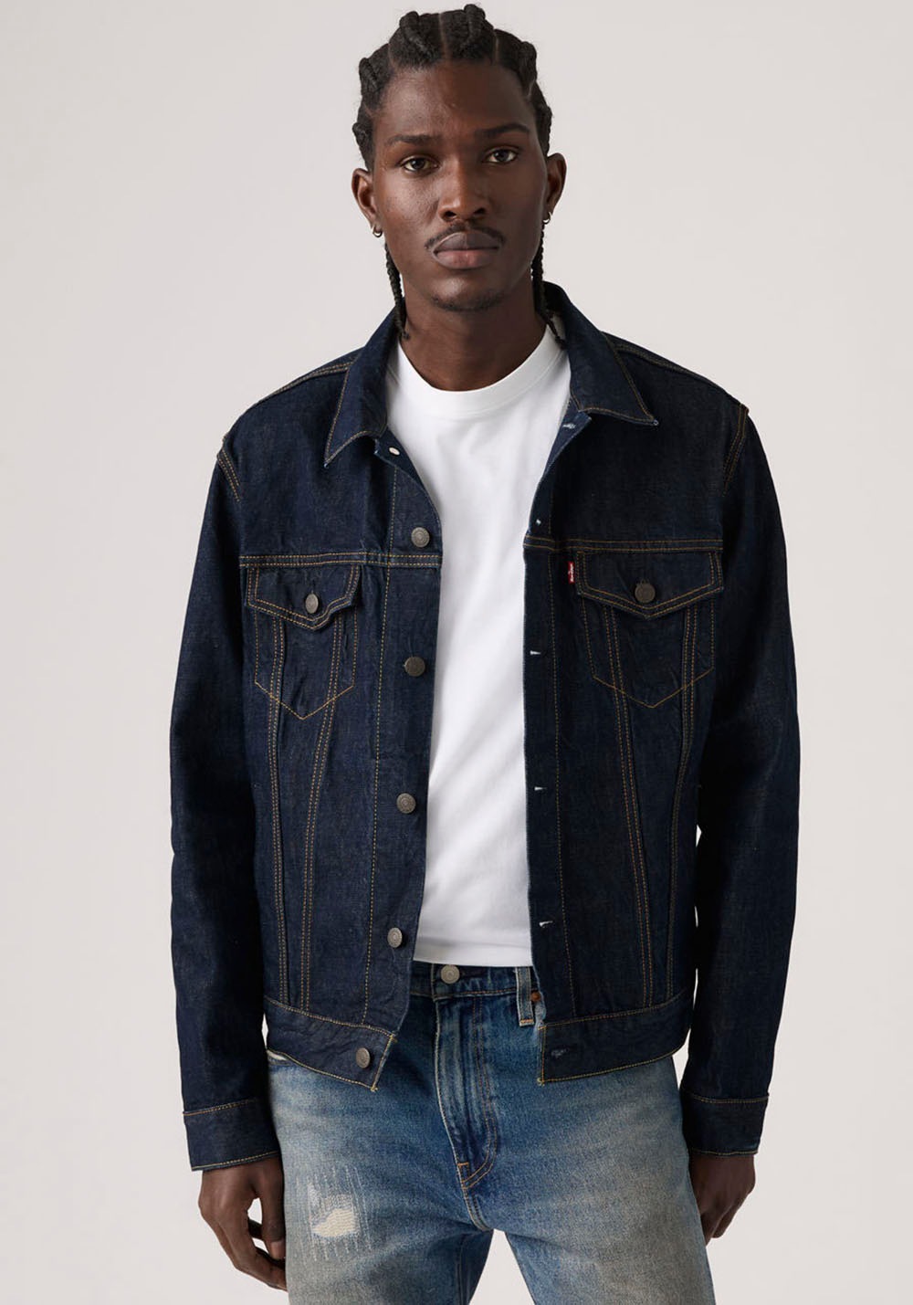 Levis "VINTAGE FIT TRUCKER JKT" ohne Kapuze mit Knopfleiste günstig online kaufen