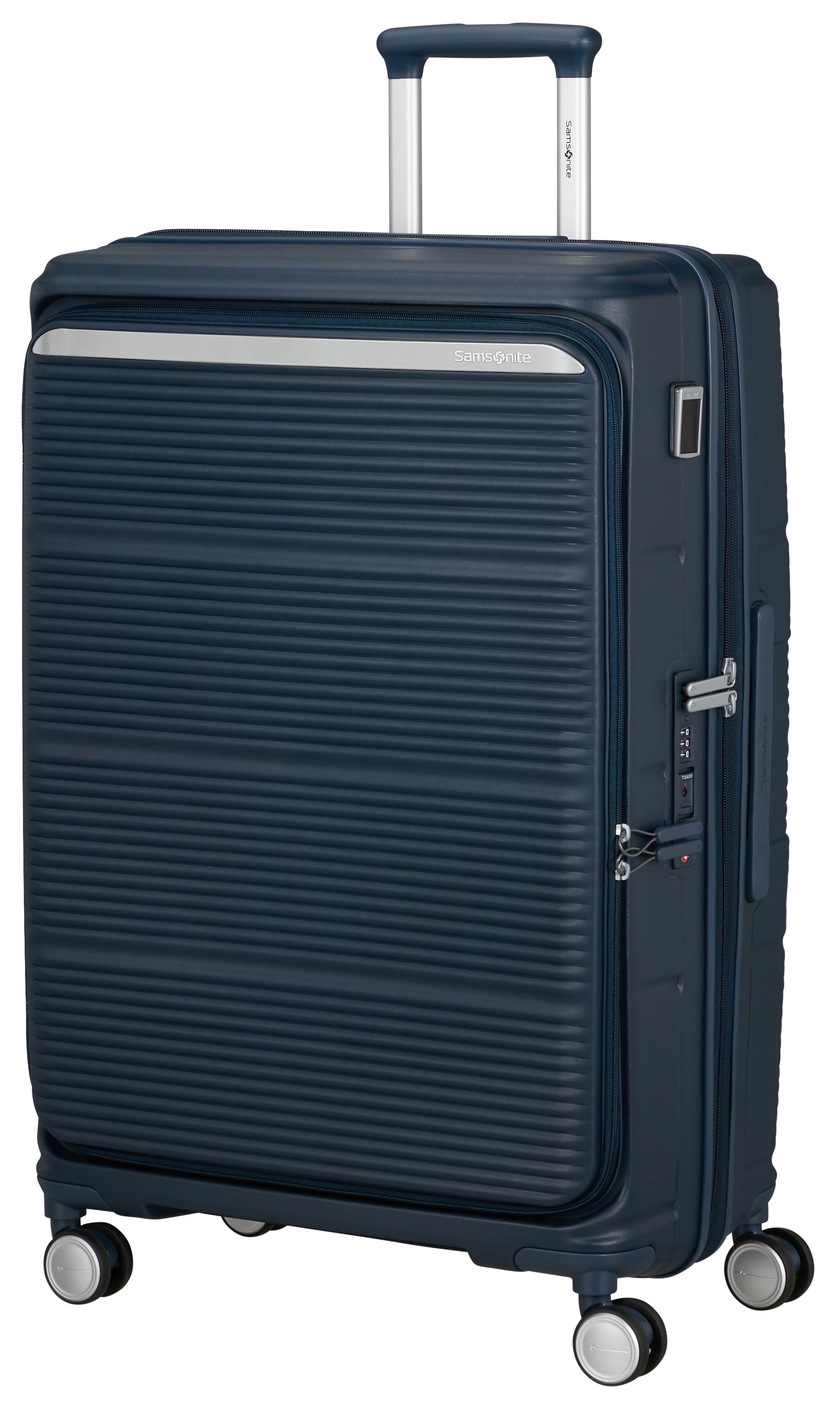 SAMSONITE Hartschalen-Trolley "PARALUX, verschiedene Größen und Farben"midnight navy, Polypropylen, Koffer, Reisegepäck mit Frontfach Packwürfel