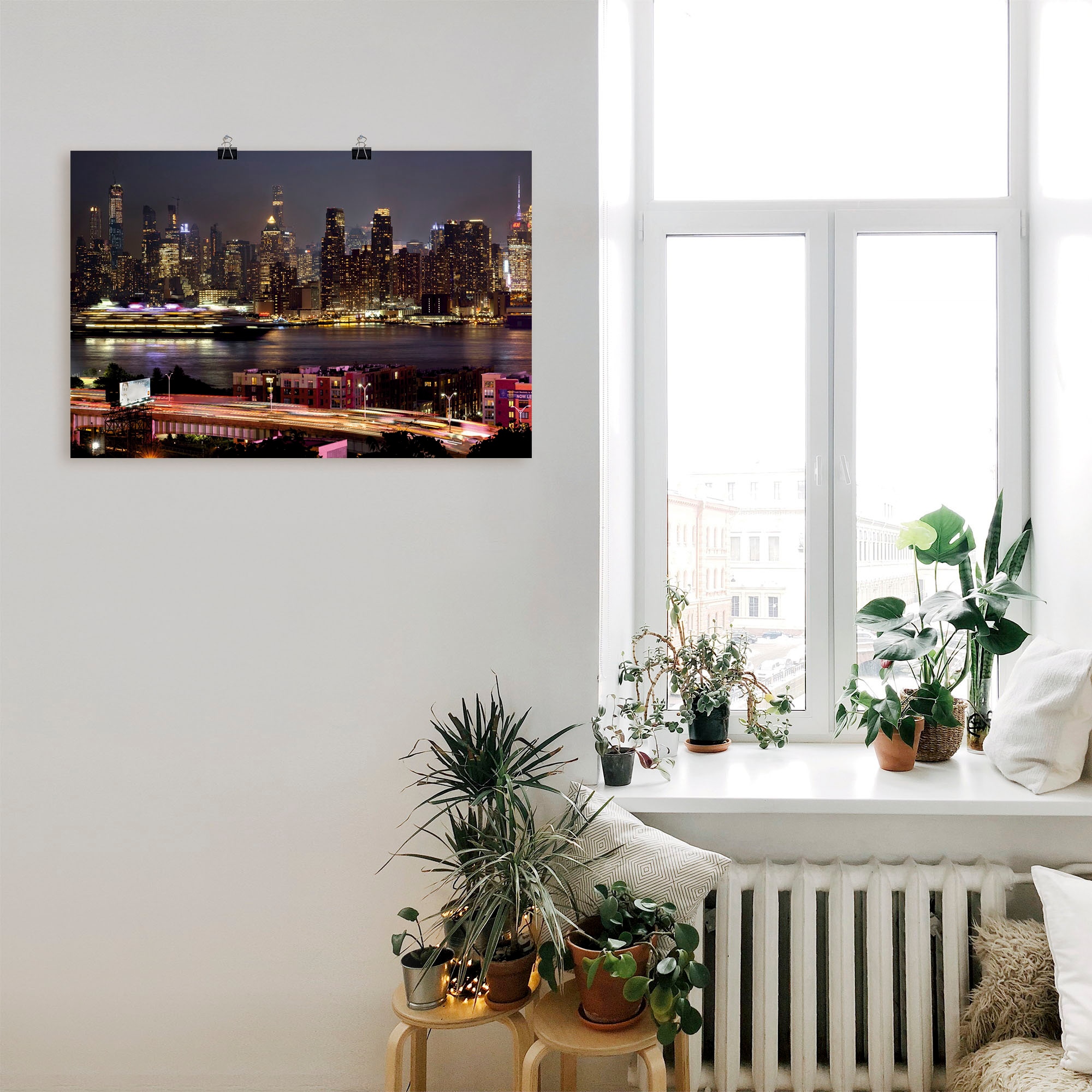 Artland Poster »New York Skyline II«, Amerika, (1 St.), als Alubild, Leinwandbild, Wandaufkleber oder Poster in versch. Größen