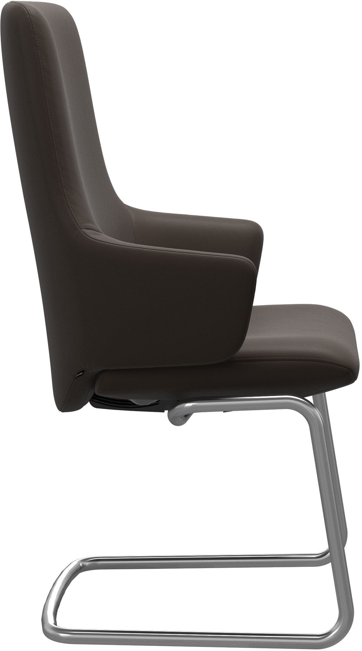 Stressless® Polsterstuhl »Laurel«, Leder BATICK, High Back mit Armlehne, Größe L, mit Beinen aus Stahl in Schwarz matt