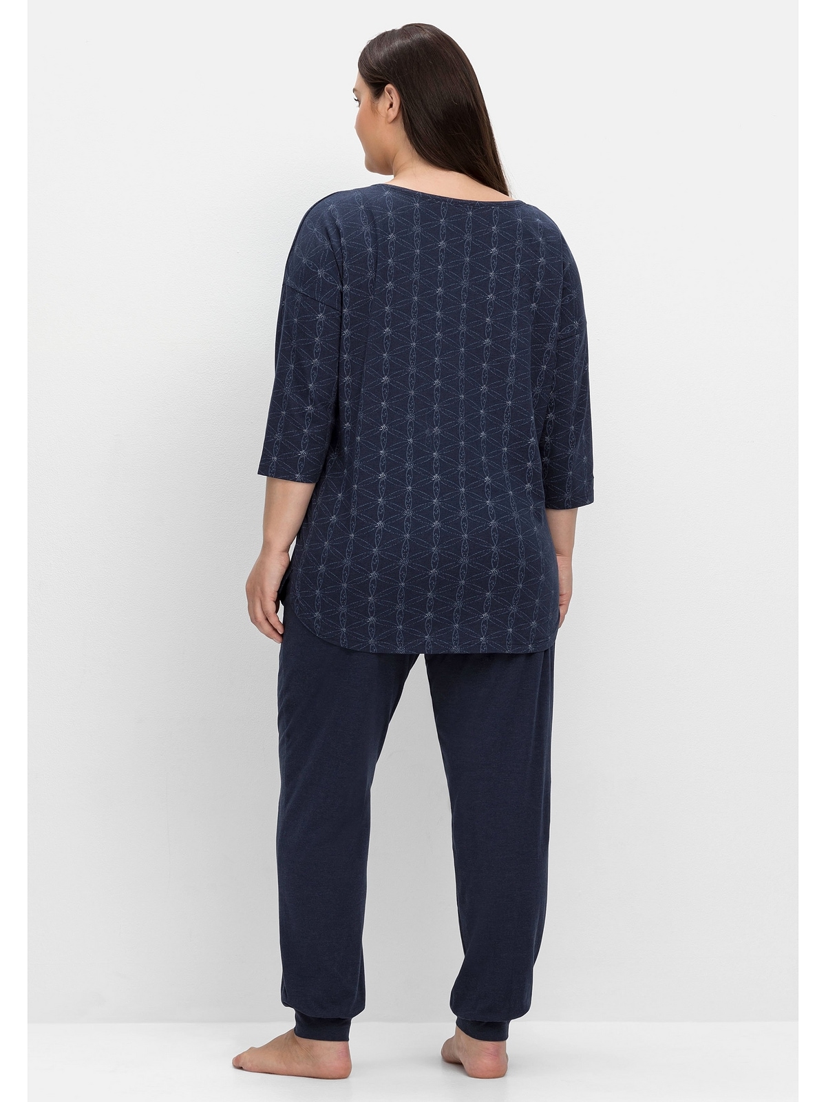 Sheego Pyjama »Große Größen«, (Set), Set aus 3/4-Arm-Shirt und Hose online  kaufen | BAUR | Pyjamas