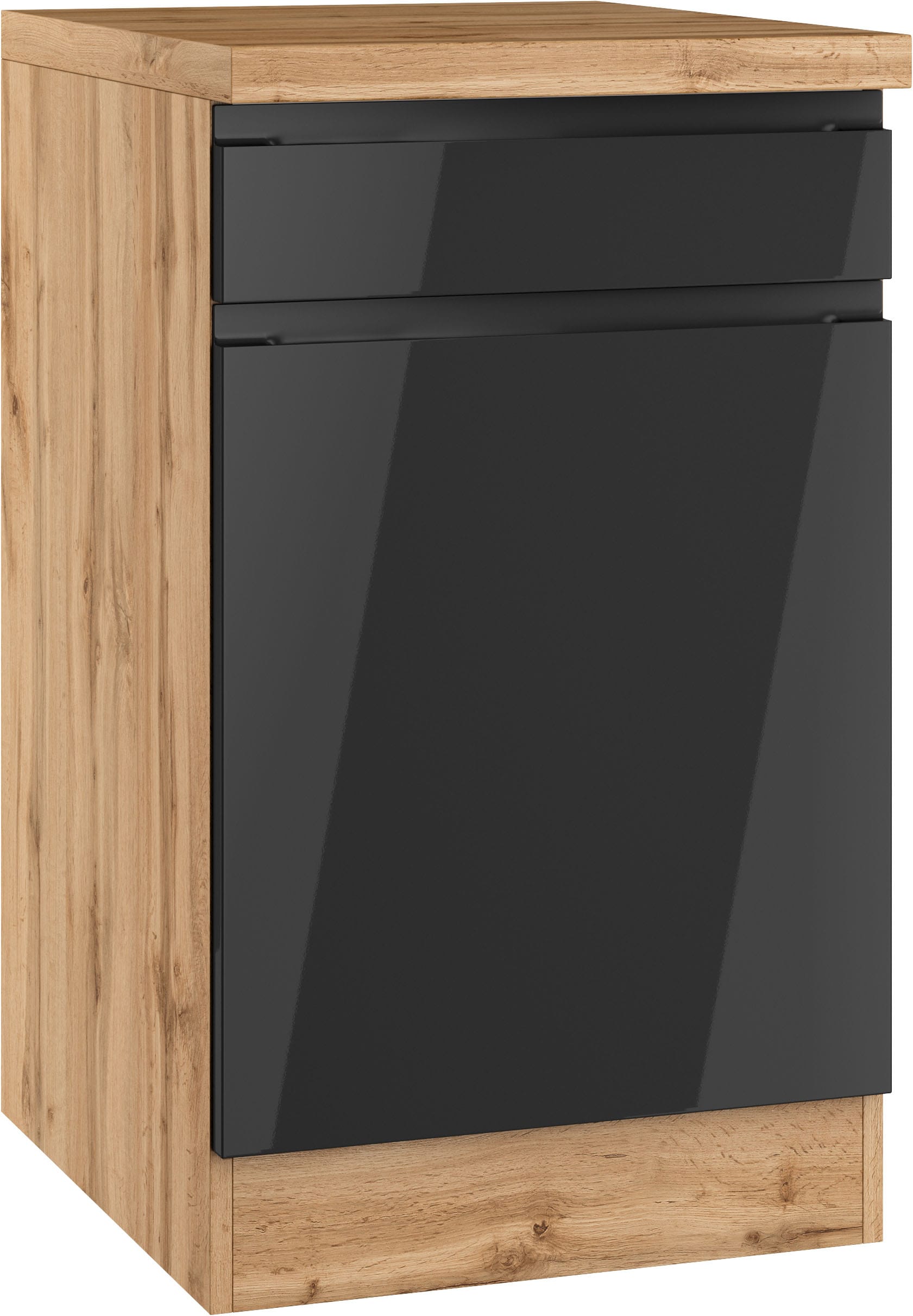 KOCHSTATION Unterschrank "KS-Virginia,neu in verbesserter Ausführung" Stauraum, Softclose, mit CPL-Arbeitsplatte, Breite 50 cm, 1 Tür, 1 Schubkasten, Soft-Close-Funktion