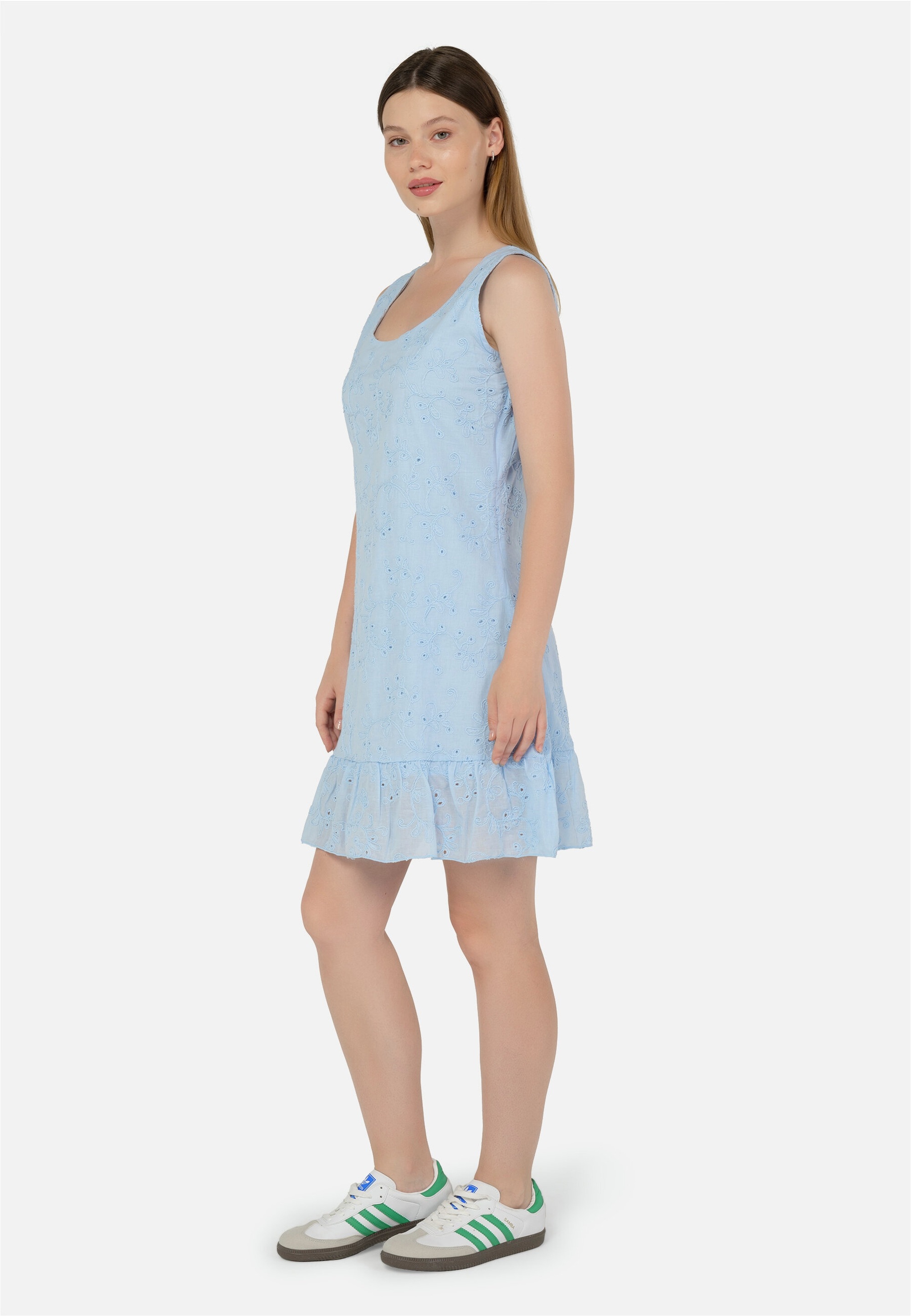 freshlions Jerseykleid "Avery" 1 Stk. tlg. mit gerafftem Faltenrock günstig online kaufen