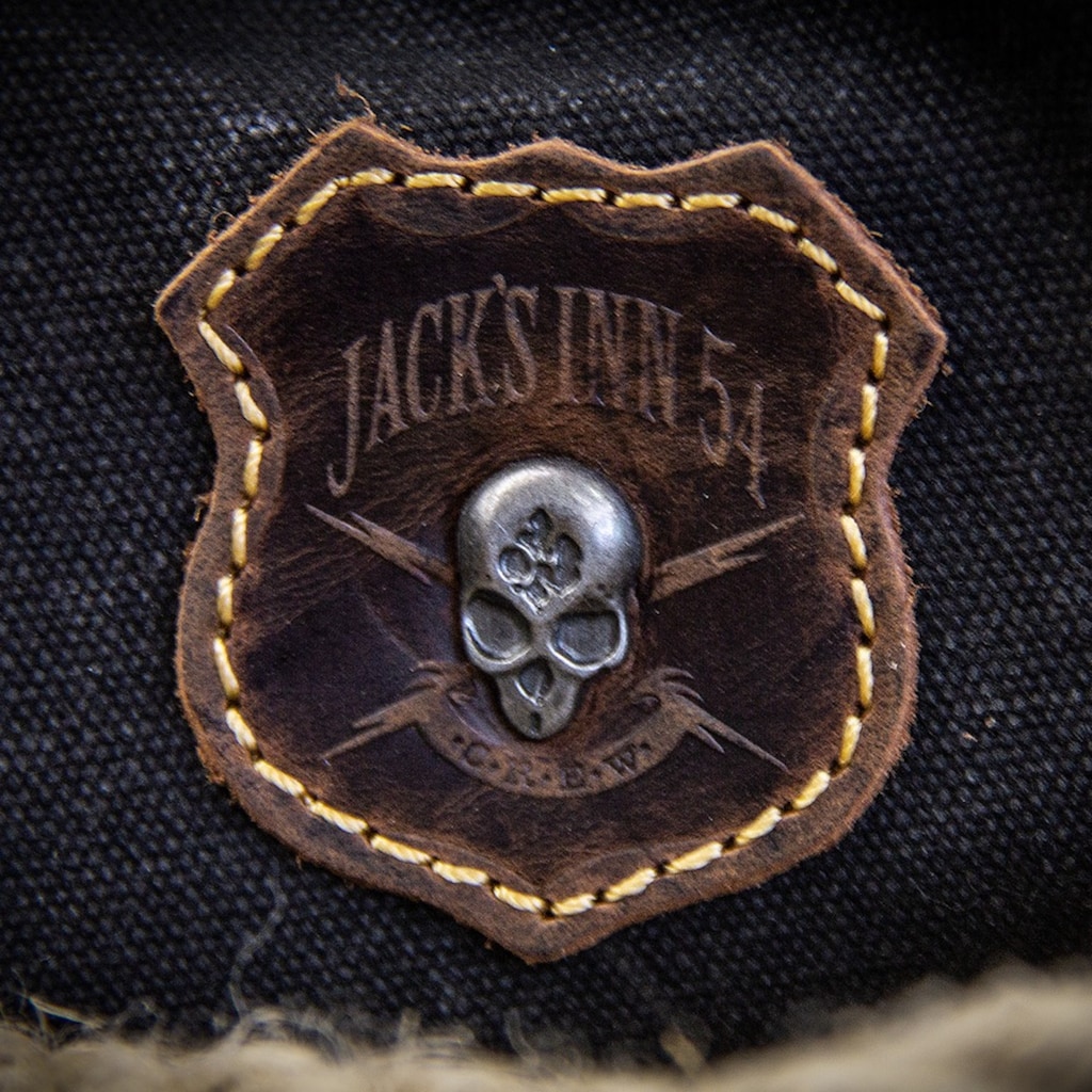 Damenmode Taschen JACK'S INN 54 Henkeltasche »Bluefield«, mit Metall- und Leder-Applikationen im Biker Look schwarz