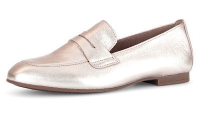 Loafer, Slipper, Festtagsschuh, Schlupfschuh im Metallic-Look