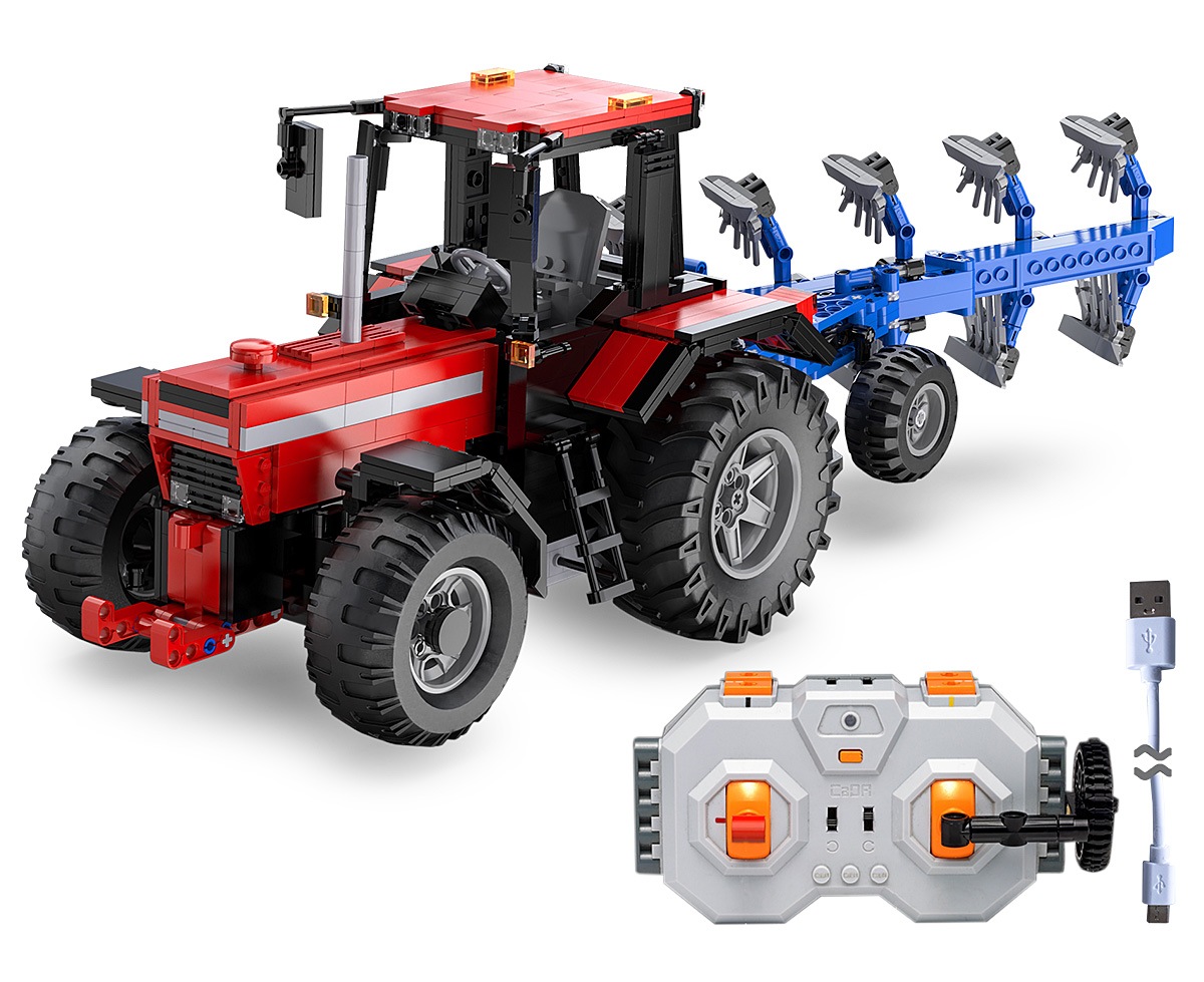 Jamara RC-Auto »CaDA Traktor mit Pflug 1:17 2,4GHz Bricks«