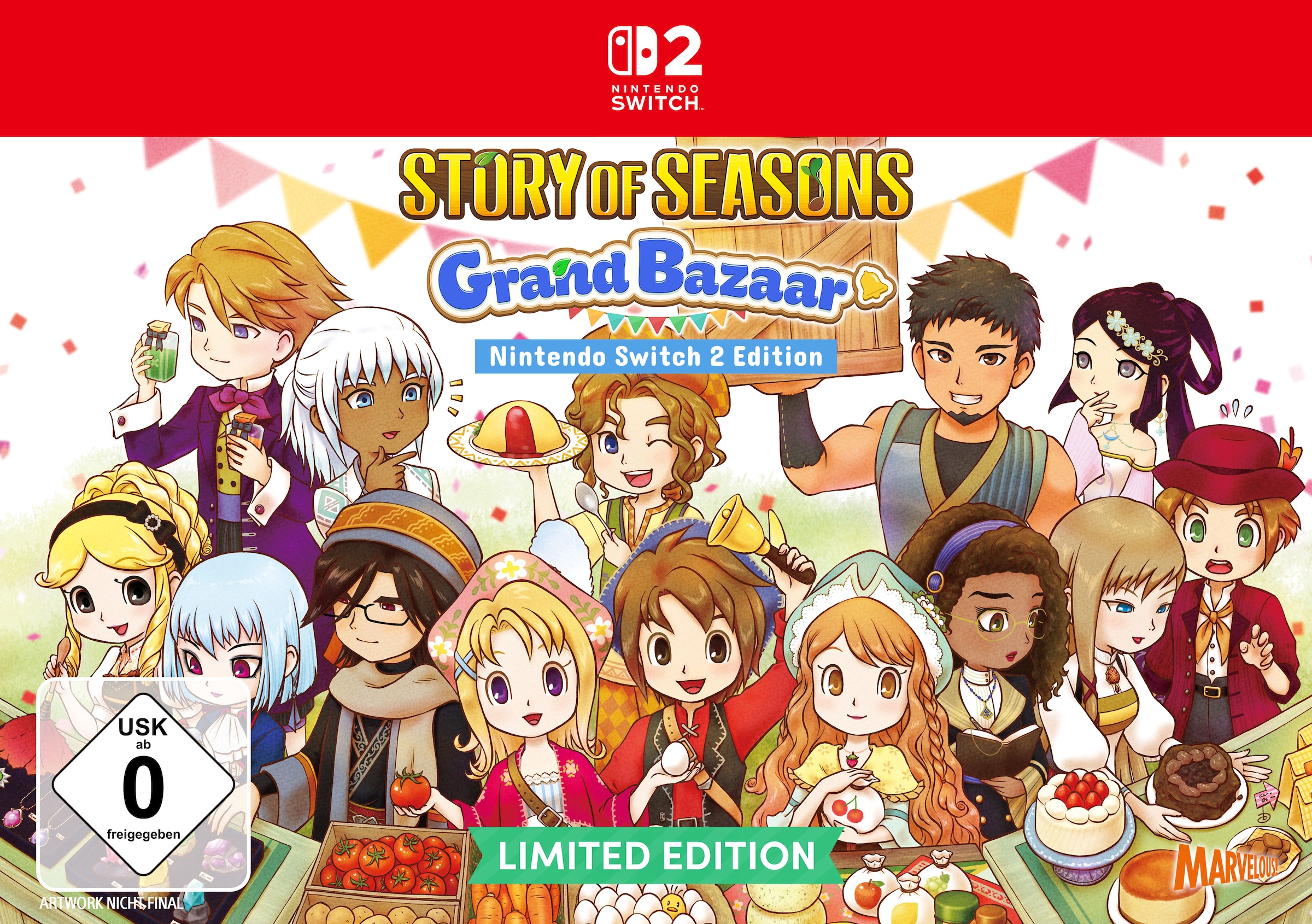 MARVELOUS GAMES Spielesoftware "Story of Seasons: Grand Bazaar Limited Edition (Switch 2)", Nintendo Switch 2, transparent, Spielesoftware