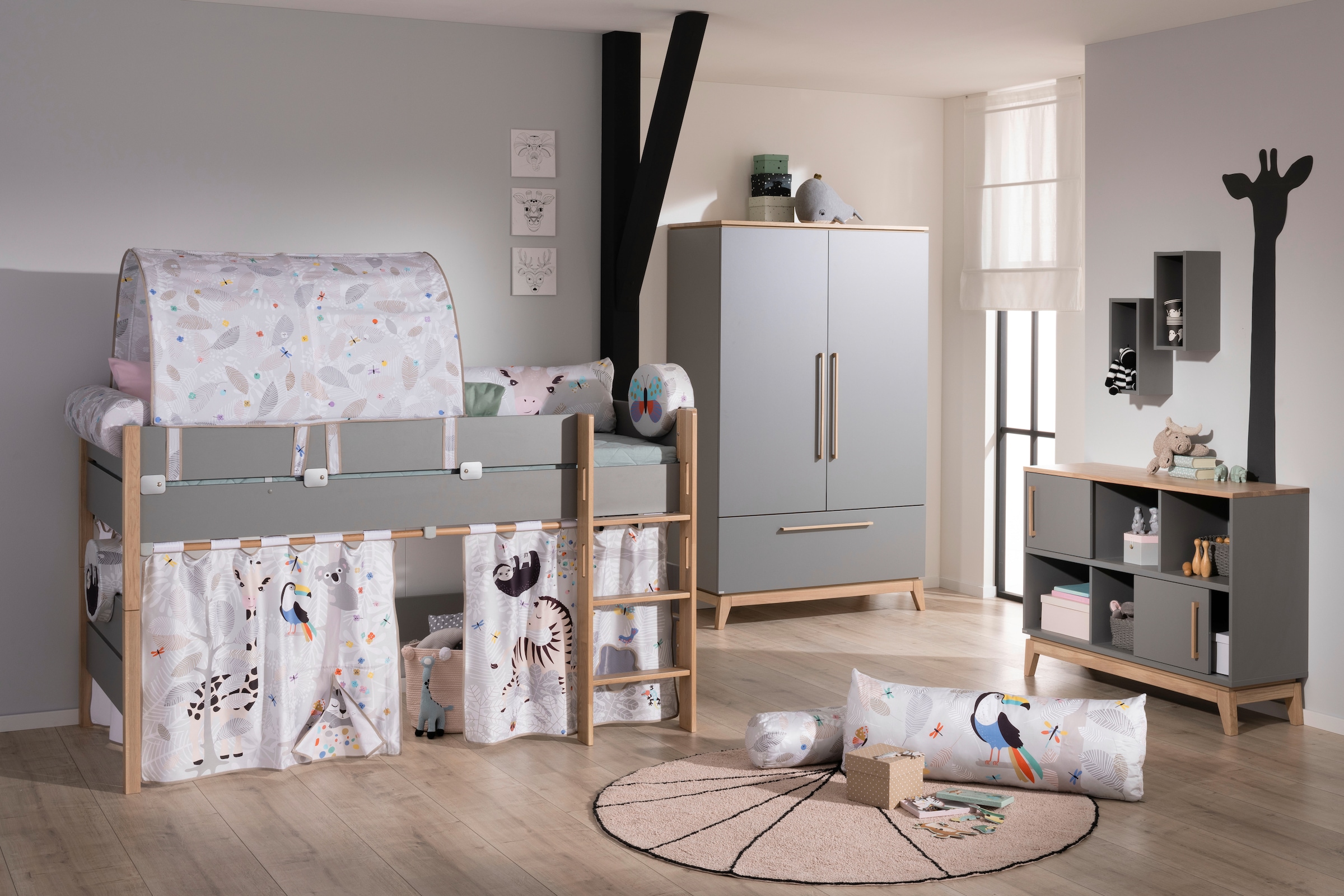 PAIDI Nackenkissen »mit verschiedenen Motiven, 85 cm Länge, Baumwolle, Bettkantenschutz« Aufsteckkissen, abnehmbarer und waschbarer Bezug, Rückenkissen